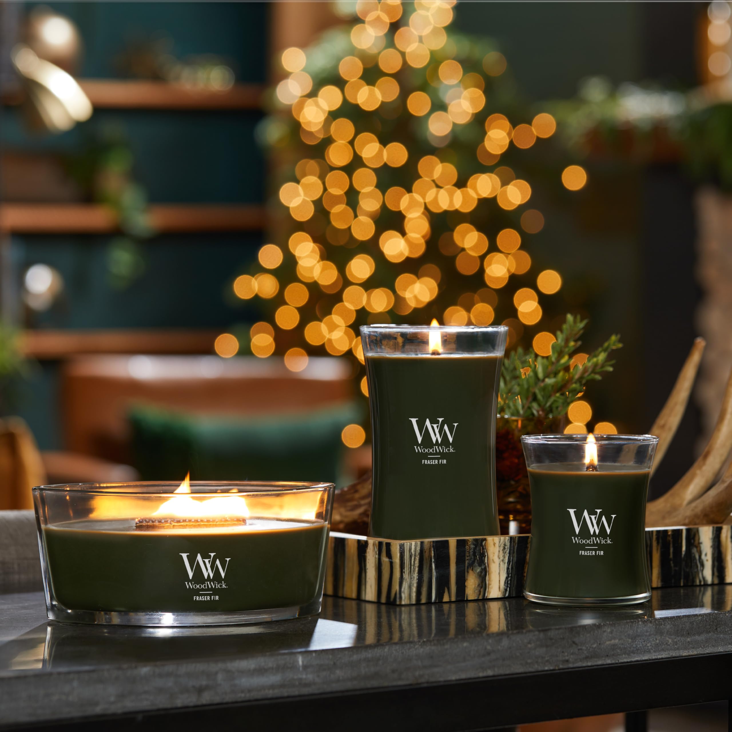 Woodwick Ellipse Scented Candle - Fraser Fir Scent | Crackling Wick | Up to 50 Hours Burn Time 7