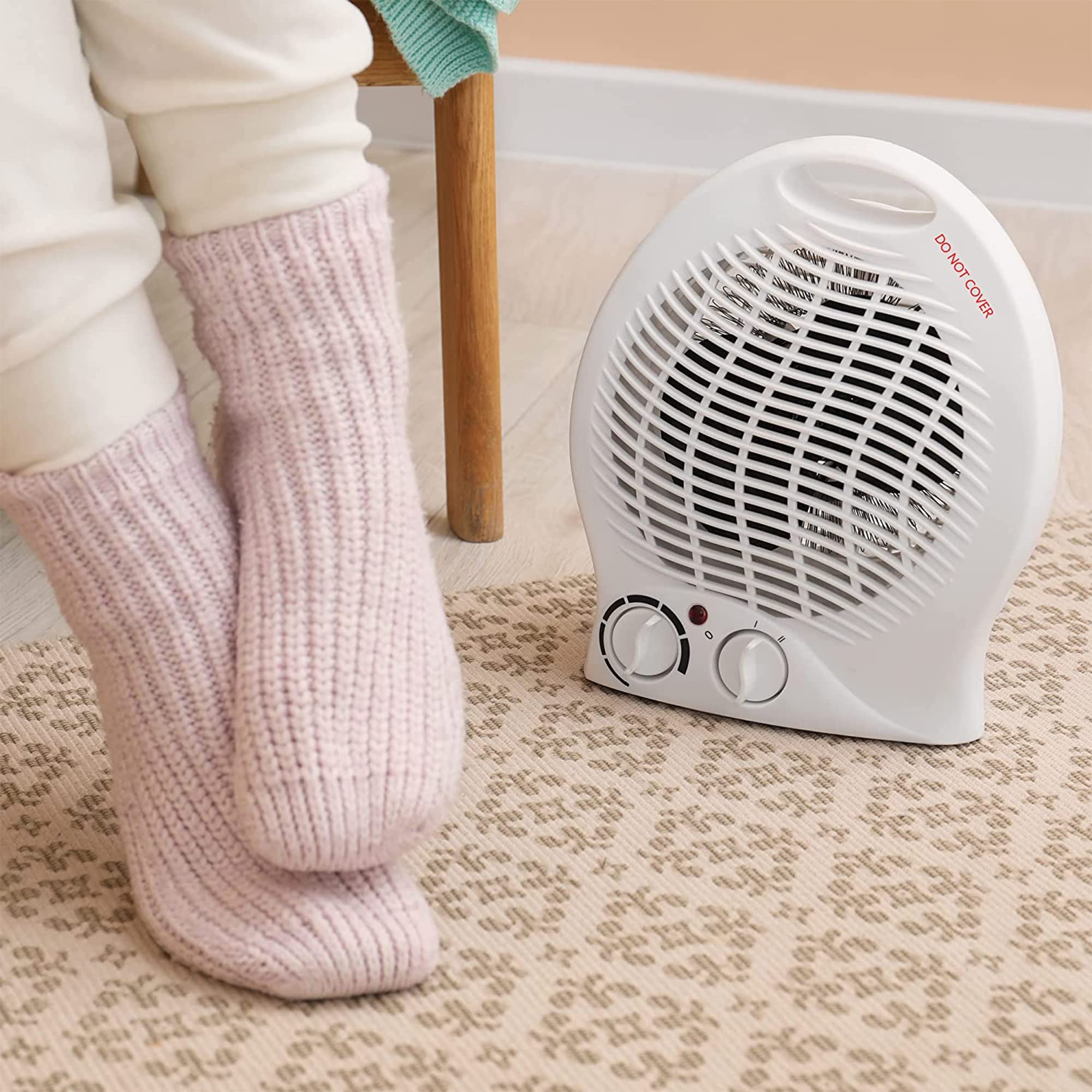 Coselena 2KW Electric Fan Heater with 2 Heat Settings, Adjustable Thermostat, and Frost Watch Protection 8