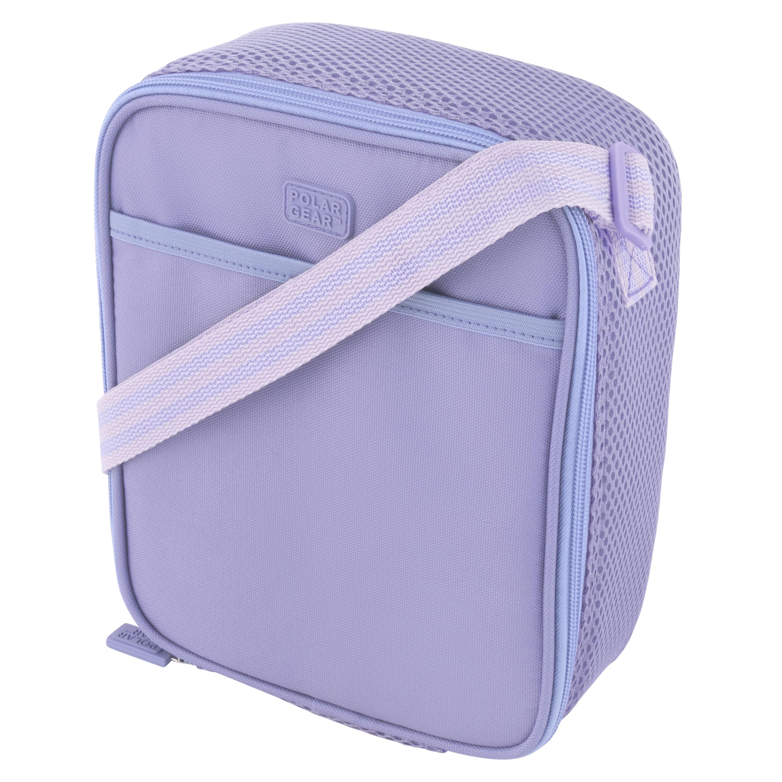 Polar Gear Insulated Kids Lunch Bag - Adjustable Strap | Wipe-Clean Antibacterial Lining | Heather 1