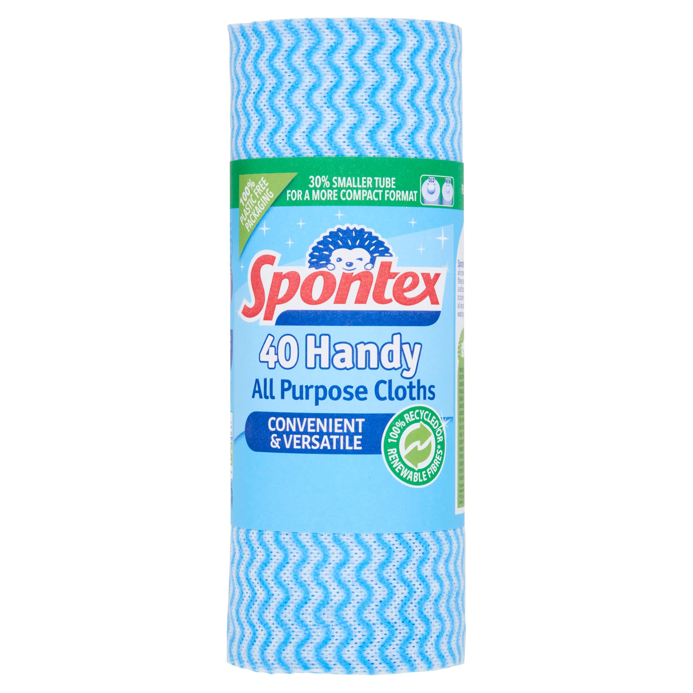Spontex Handy All Purpose Cleaning Cloths on a Roll | 40 Count | Blue/White 1