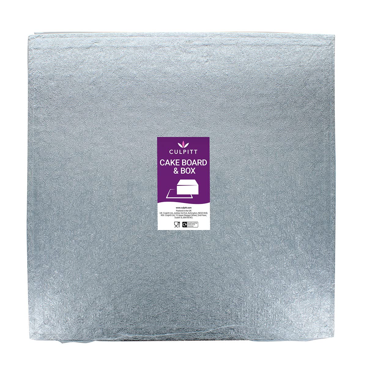 Culpitt 10 Inch Square Cake Drum Board & White Cake Box Combo | Sturdy Support 3