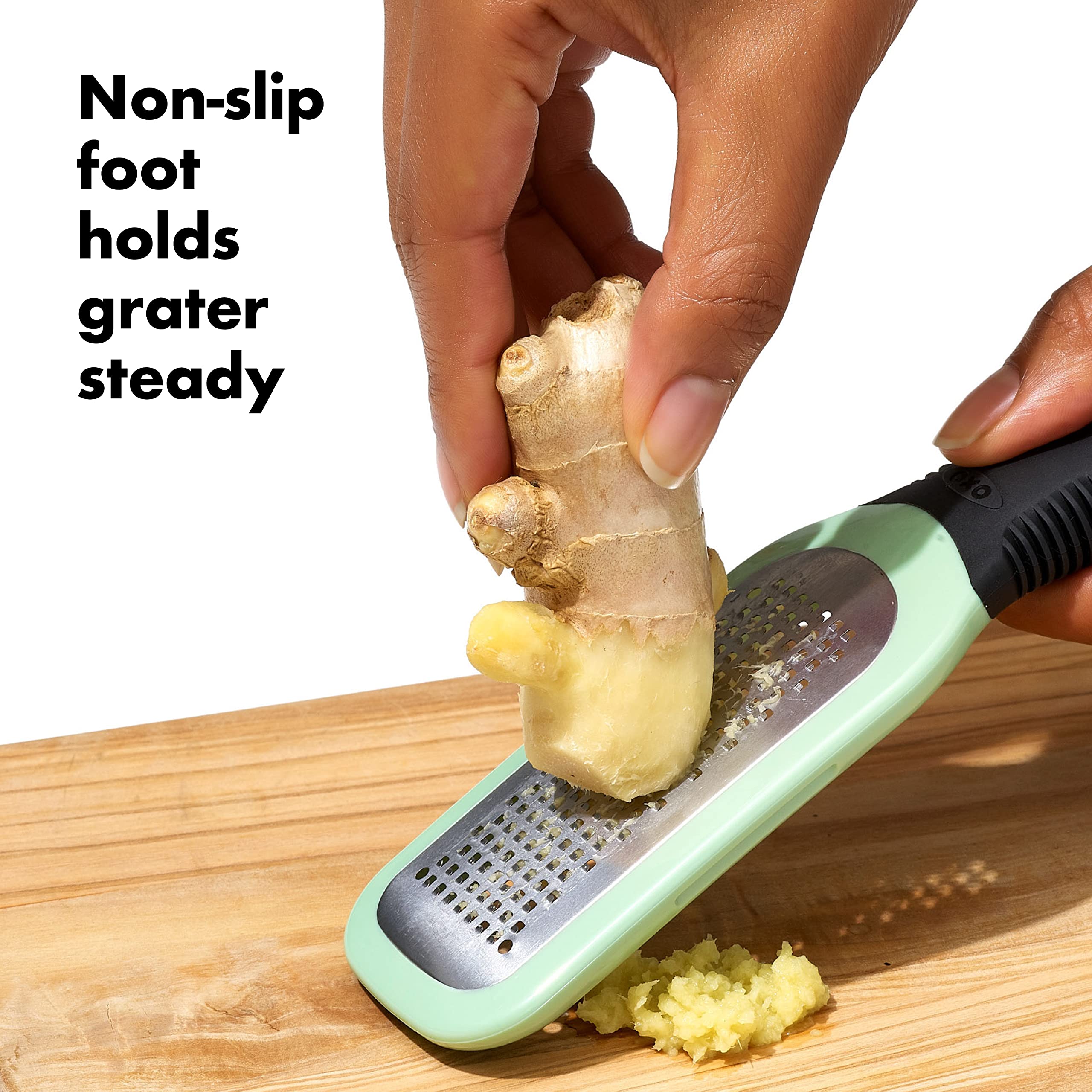 OXO Good Grips Etched Ginger & Garlic Grater - Fine Paste Creation | Stainless Steel 5