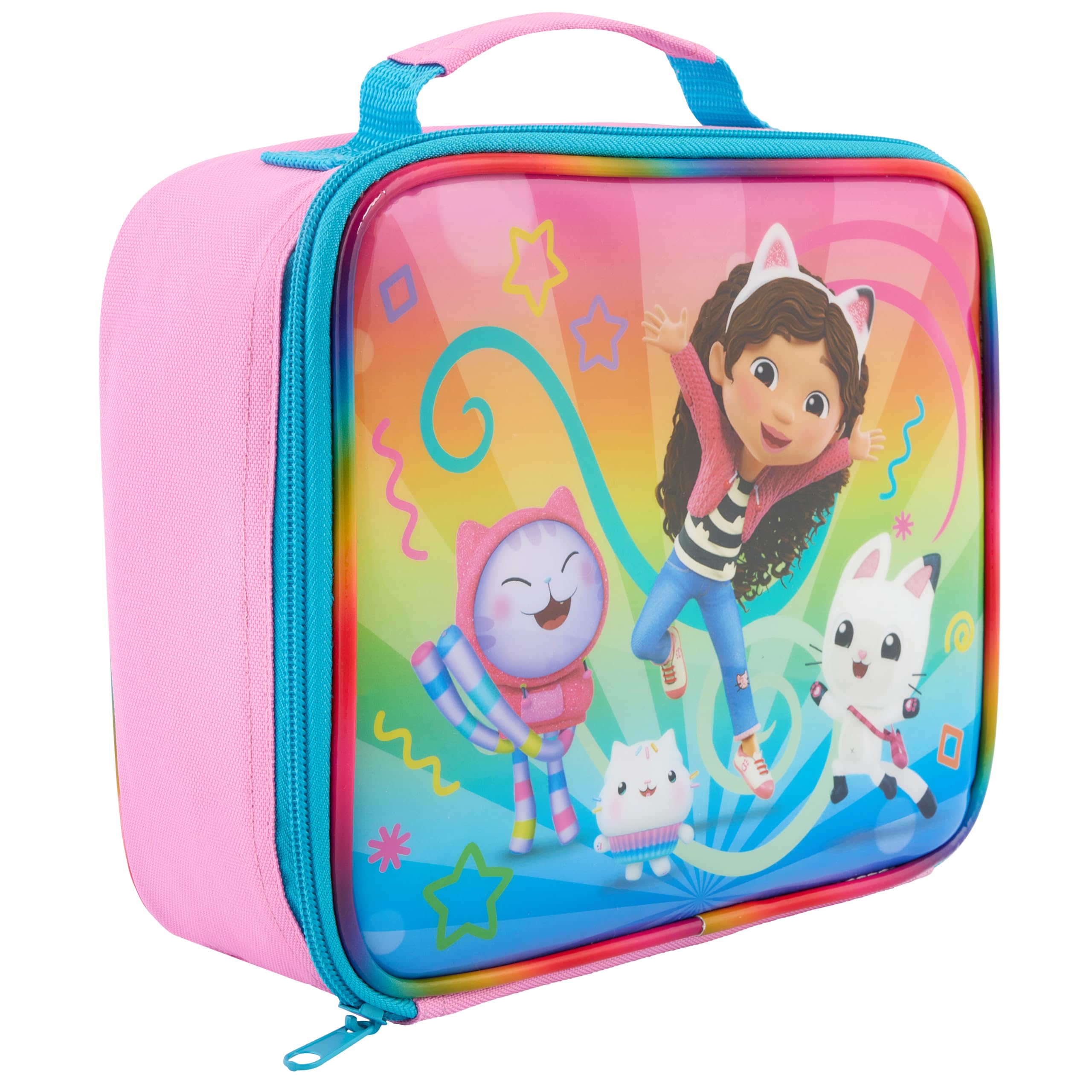 DREAMWORKS GABBY'S DOLLHOUSE Gabby's Dollhouse Lunch Bag - Insulated Polyester | Pink | Carry Handle 1