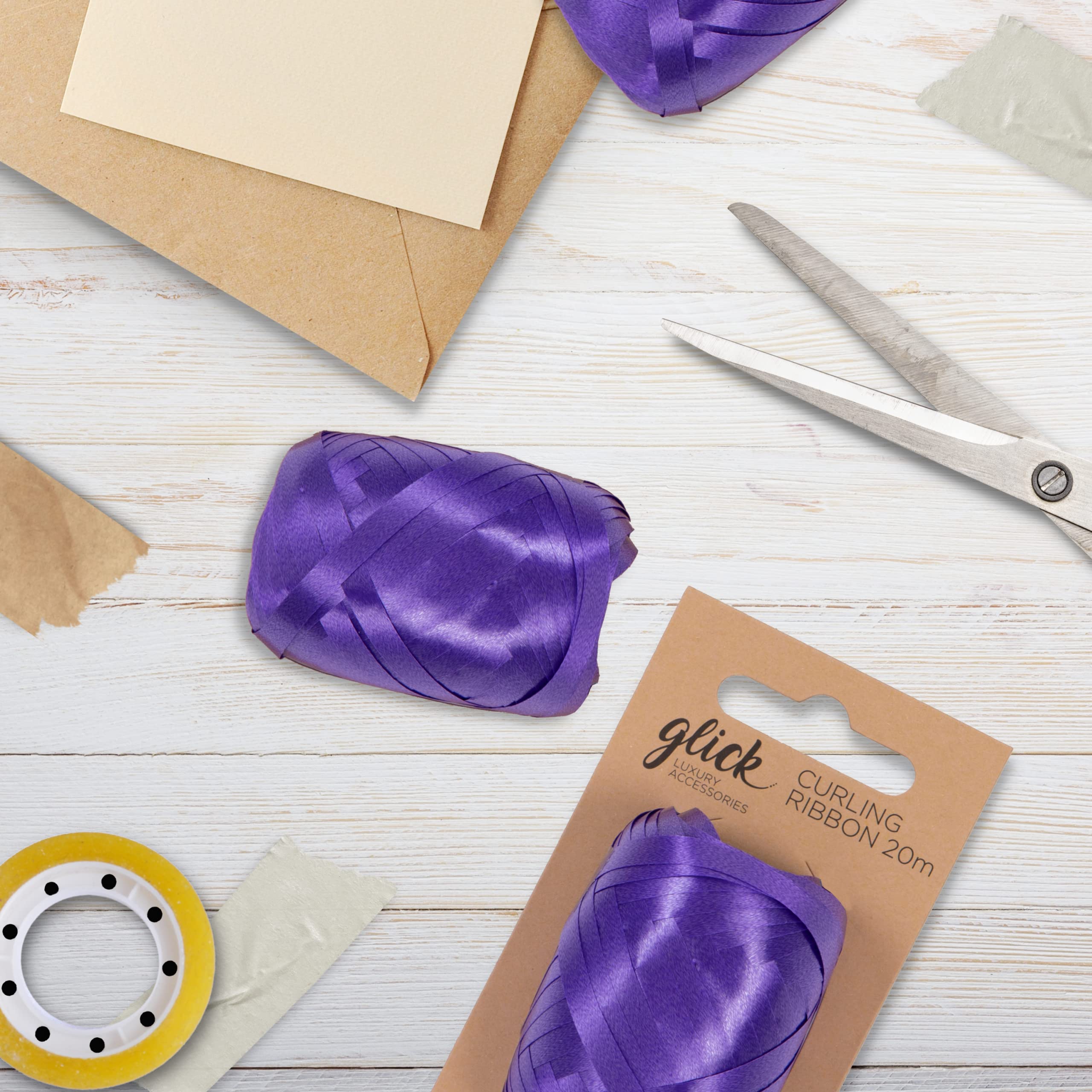 Glick Luxury Curling Ribbon - Violet, 5mm x 20m for Gift Wrapping and Crafts | KOP02 2