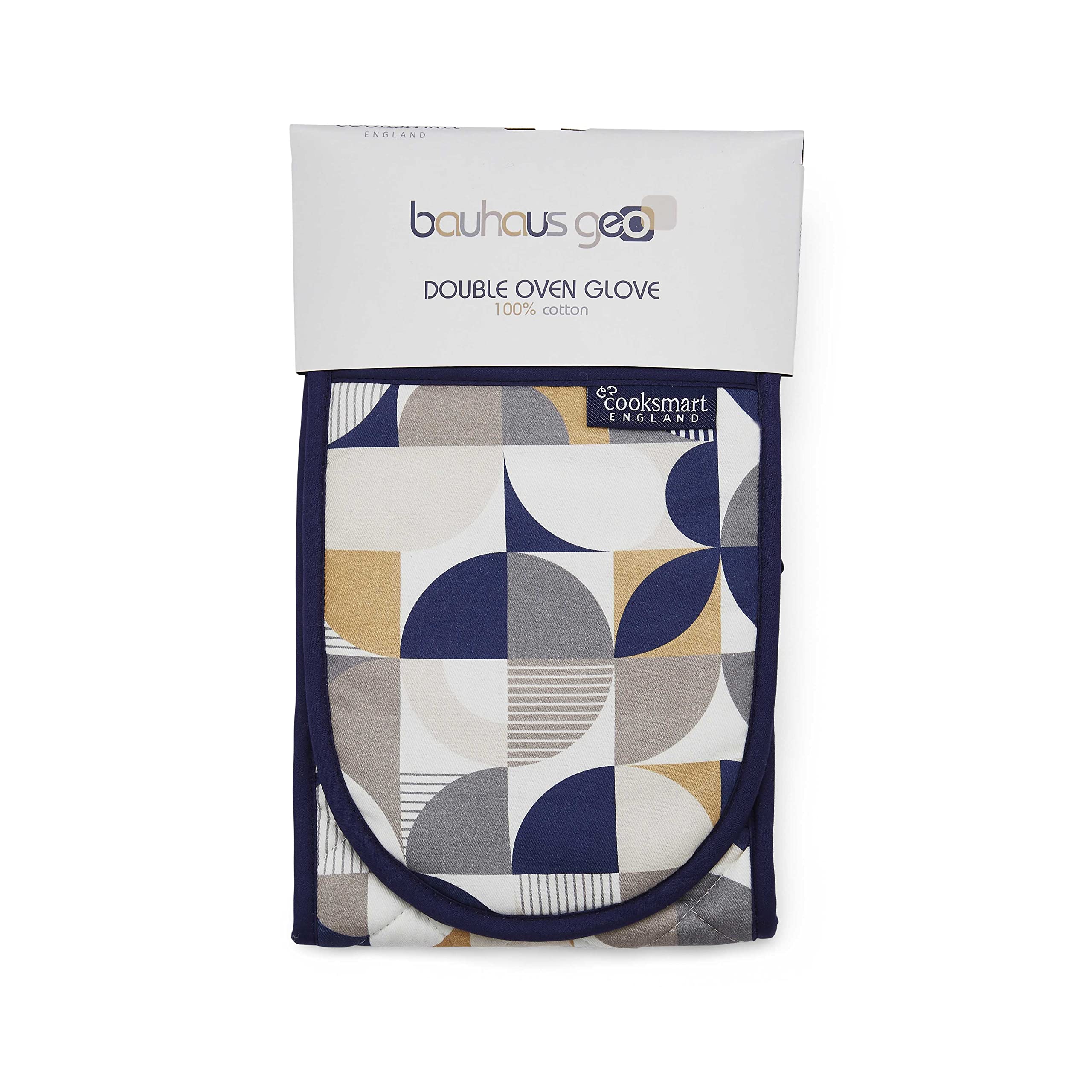 Cooksmart Double Oven Gloves - Heat Resistant Protection | Bauhaus Geo | 2 Pack