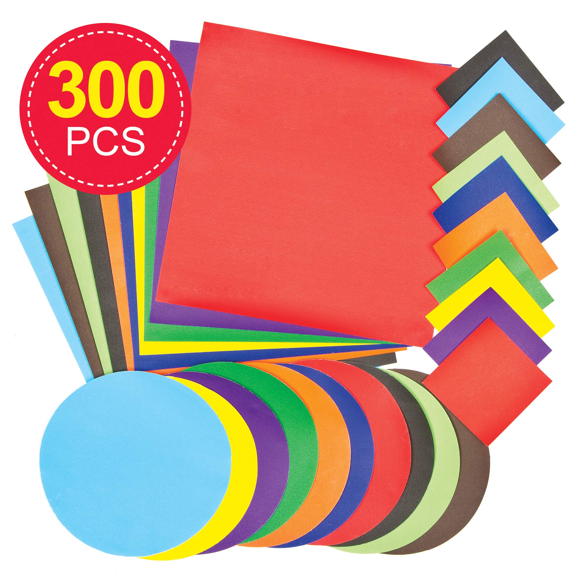 Baker Ross Pre-Gummed Decorative Paper Combination Pack | 300 Pieces Assorted Shapes 2