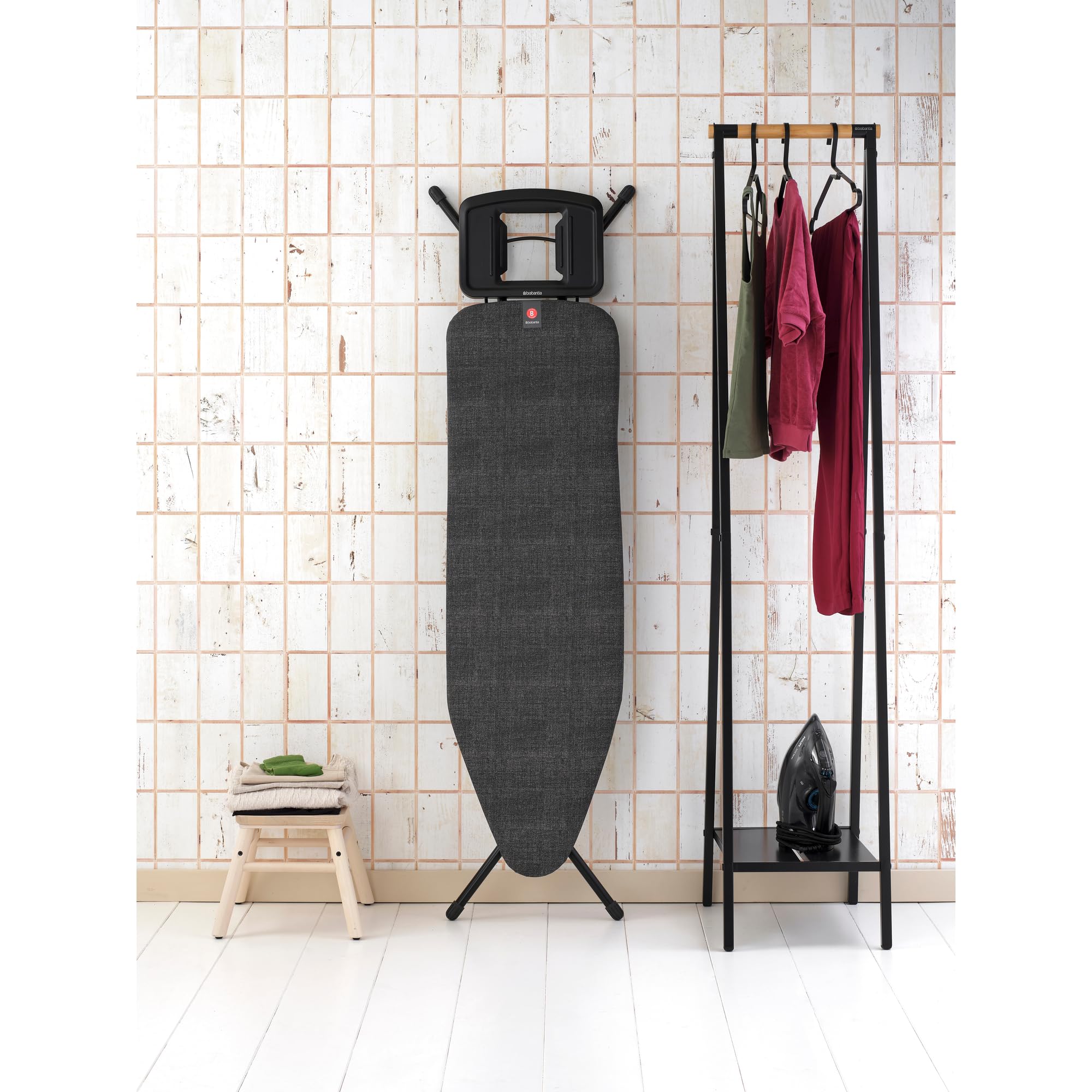Brabantia Ironing Board B - 124x38cm Surface | Adjustable Height 69-96cm | Denim Black 7