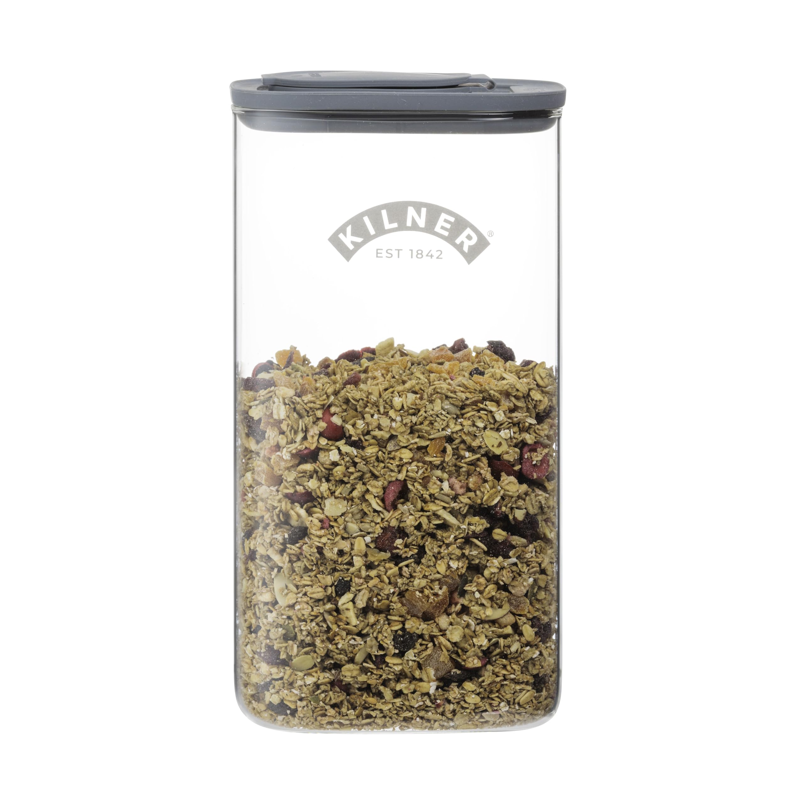Kilner 3 Litre Glass Cereal Dispenser - Airtight Seal & Pouring Spout | Durable Borosilicate Glass 1