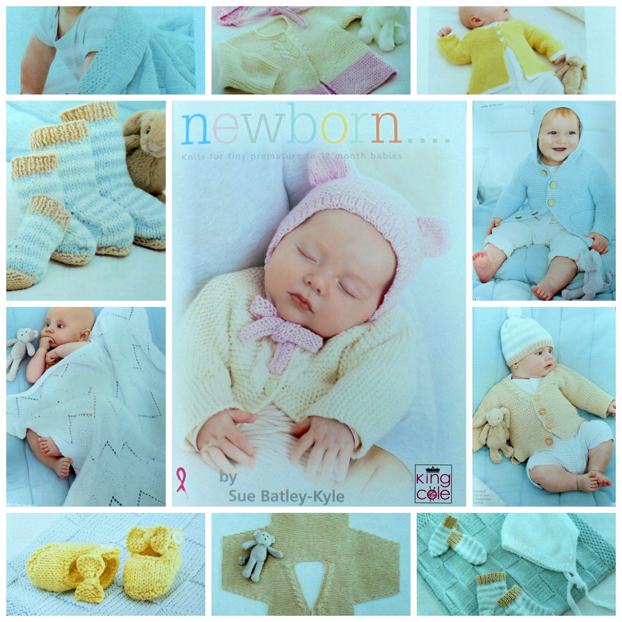 King Cole Knitting Patterns - Newborn Booklet for Baby Garments | Newborn to 18 Months | Cottonsoft DK 1