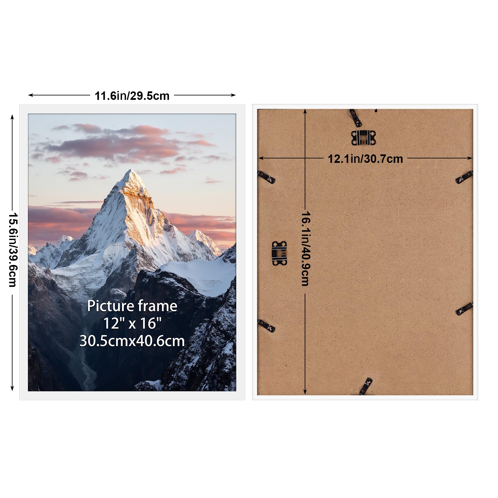 Ditwis 30x40 cm Photo Frame White | 16x12 inch | Horizontal or Vertical Wall Display 2