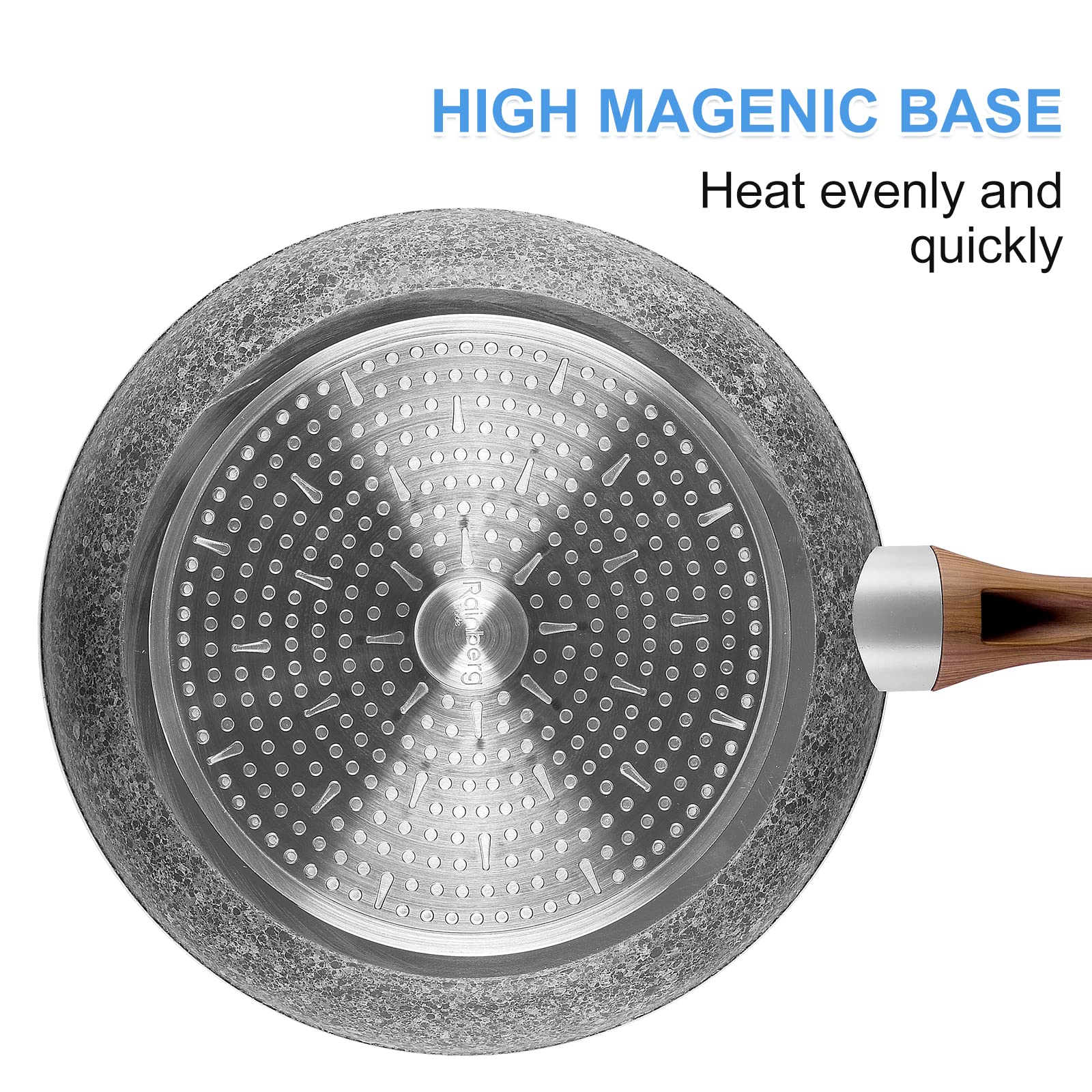 Rainberg 26cm Non-Stick Frying Pan - Granite Coating, Induction Compatible, Anti-Scratch 4