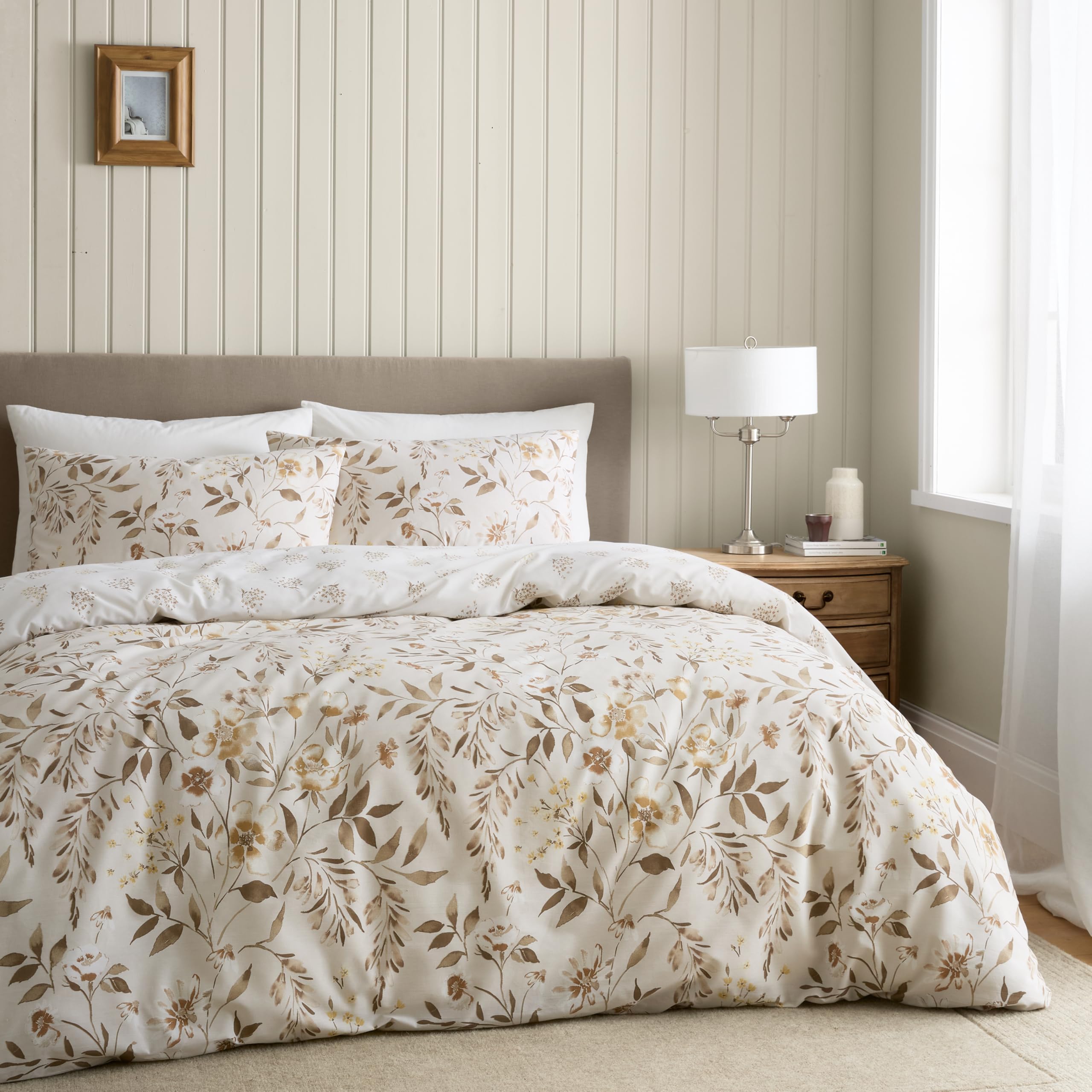 Catherine Lansfield Isadora Floral Reversible King Duvet Cover Set | Polycotton | 3 Pieces 1