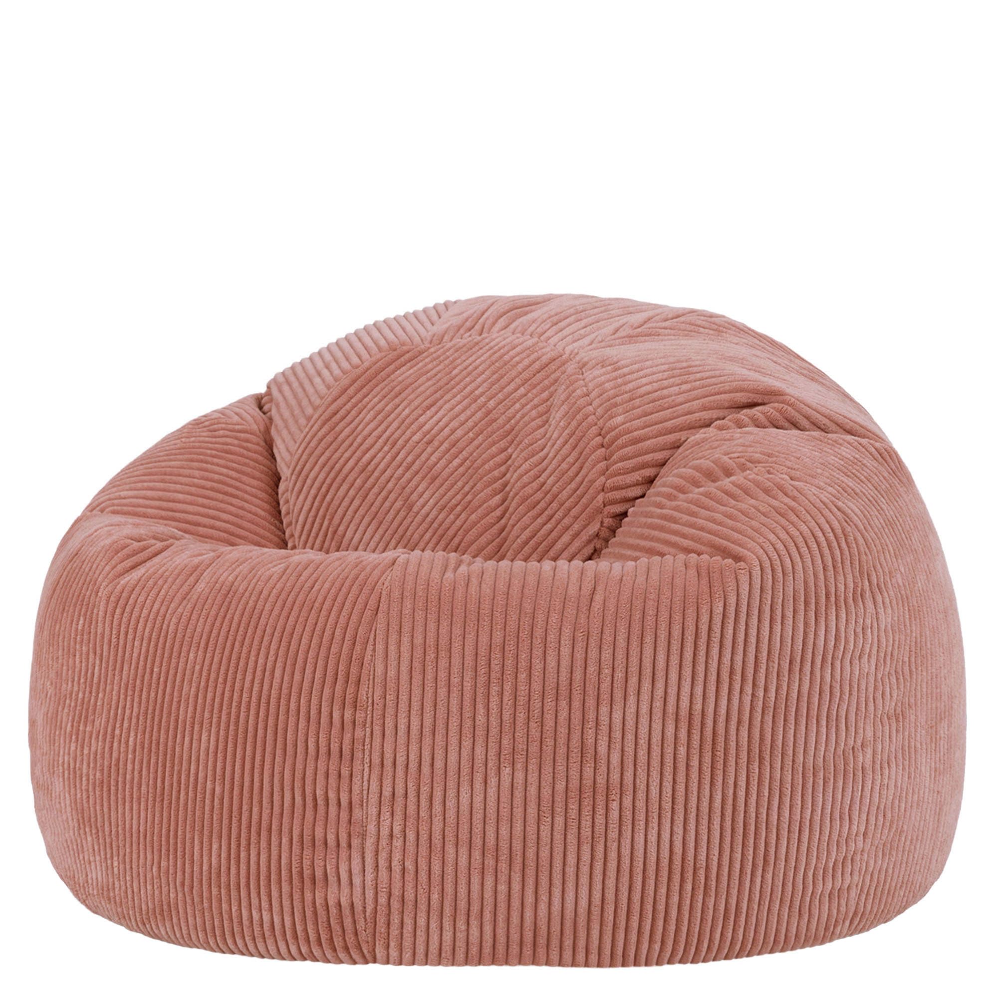 icon Kingston Cord Bean Bag - Large Adult Size | Dusk Pink | Pre-Filled 1