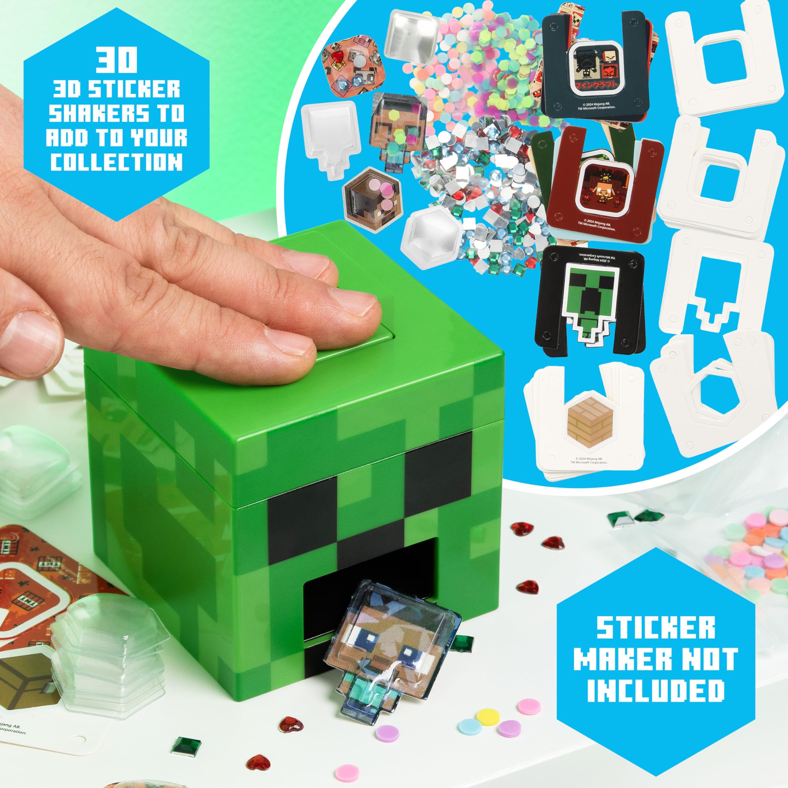 Paladone Minecraft 3D Sticker Maker Refill Pack - Create 30+ Shaker Stickers | 250+ Gems 4