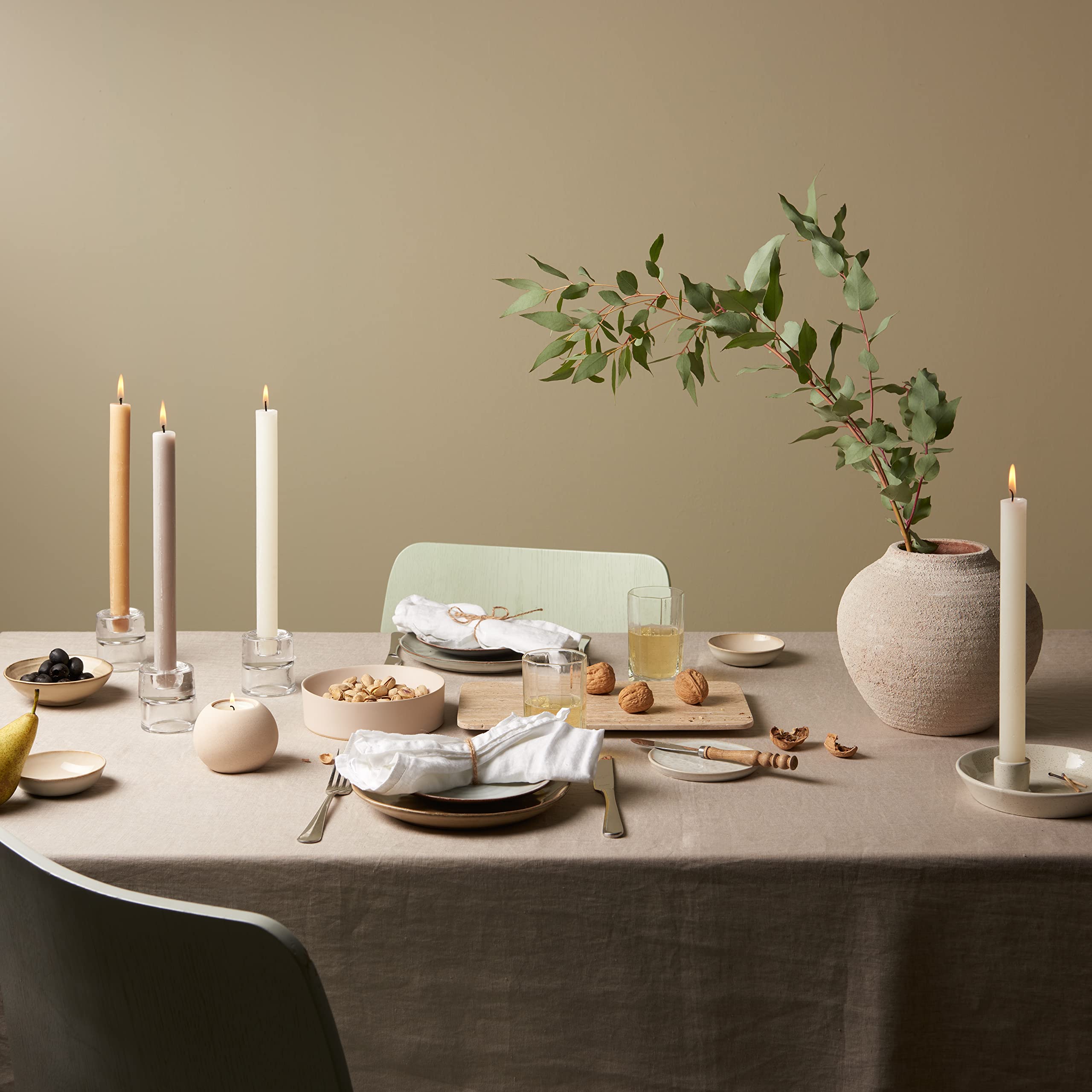 BOLSIUS Rustic Dinner Candles - Ivory - 9 Pack | 13 Hour Burn Time | 27cm Height 3