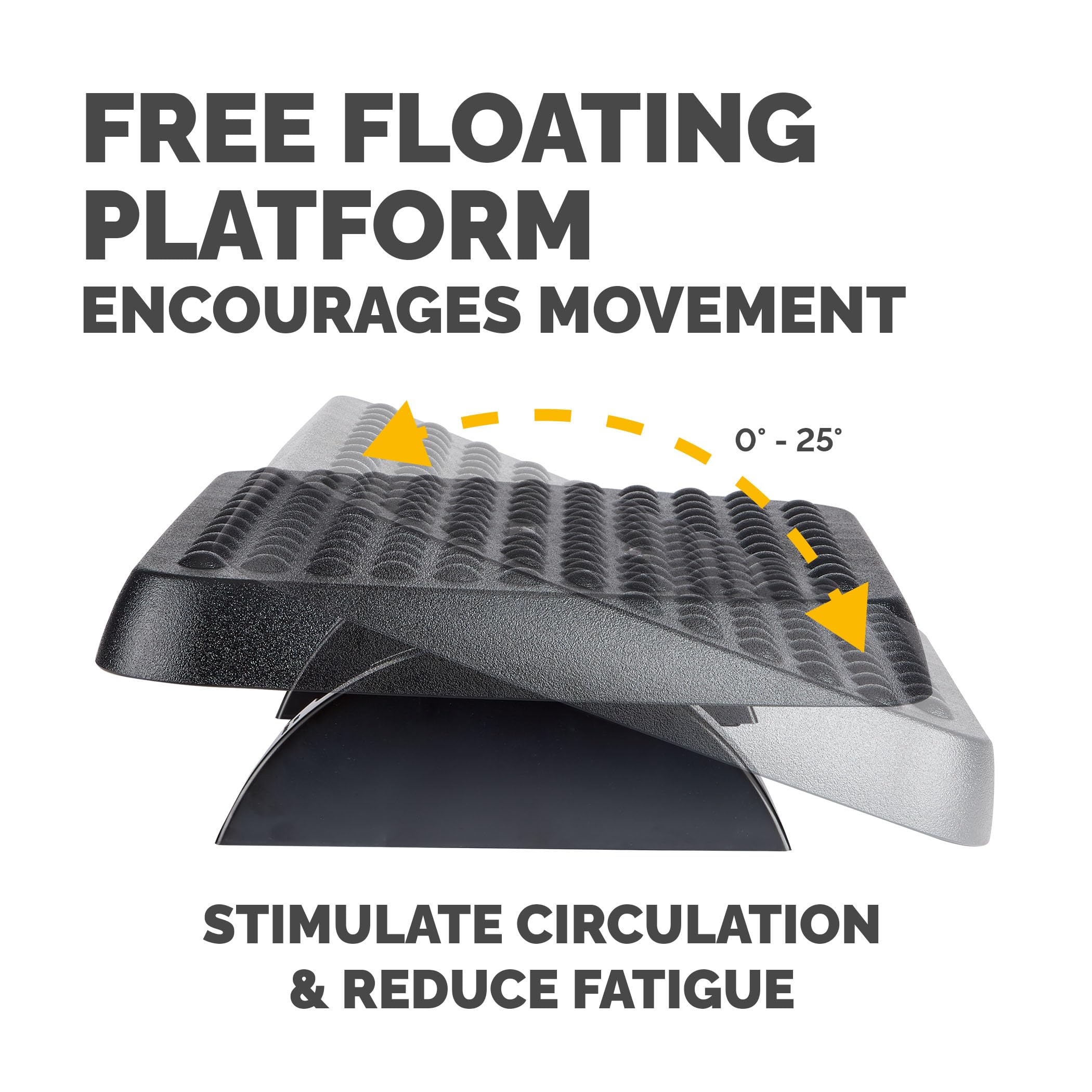 Fellowes Standard Under Desk Footrest - Dual Position Height Adjustment | Textured Surface | FIRA Accredited 6