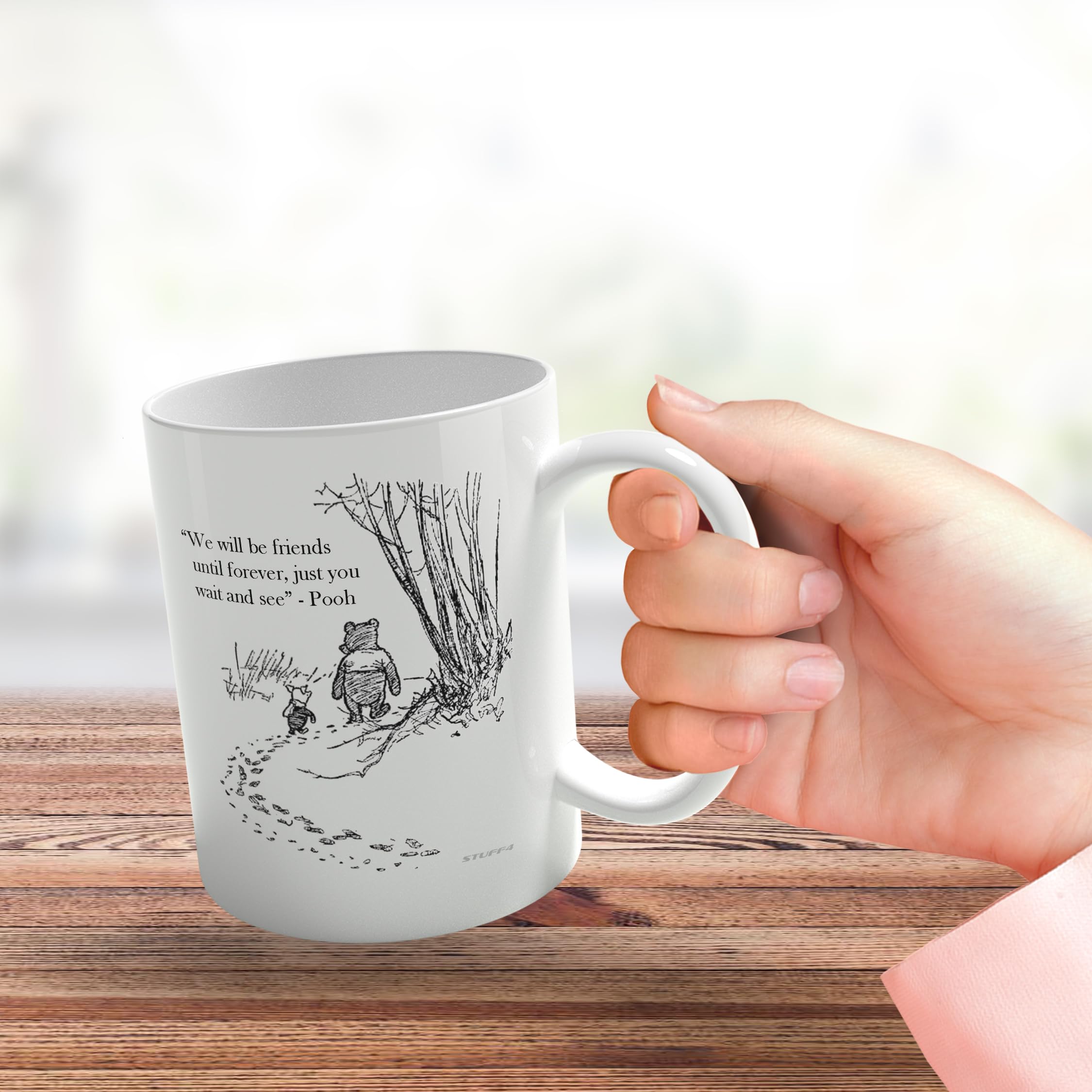 Stuff4 Winnie The Pooh Ceramic Coffee Mug 11oz - Friends Until Forever Design | Microwave Safe 3