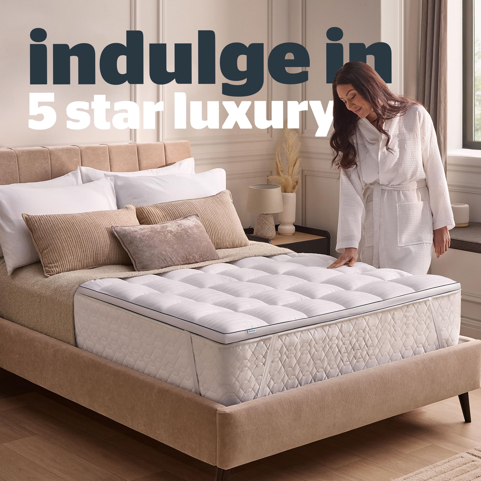Silentnight Hotel Collection Mattress Topper - Single Bed | 5cm Depth | Hypoallergenic 2