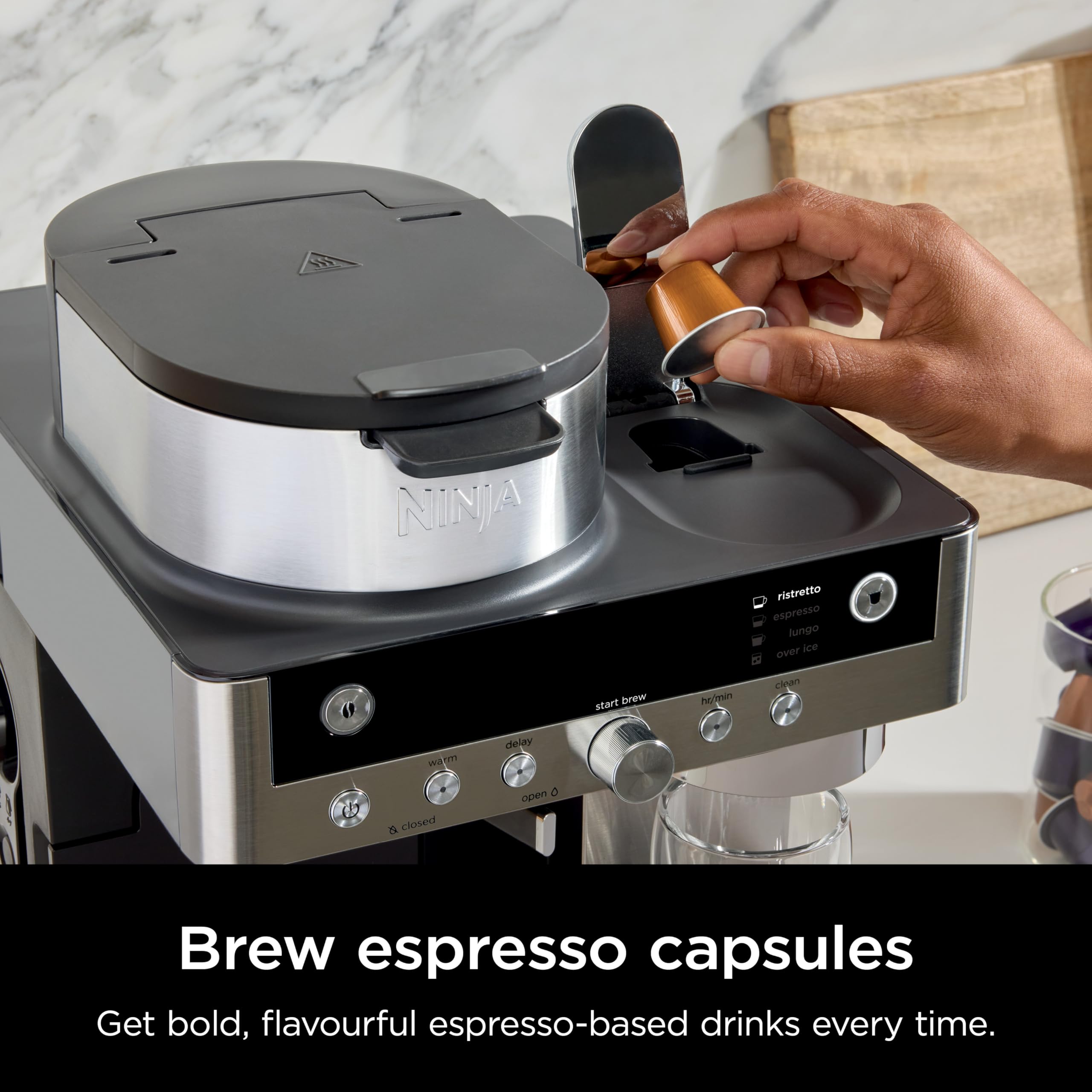 Ninja Prestige 2-in-1 Filter Coffee and Pod Capsule Machine with Built-in Milk Frother | Black 3
