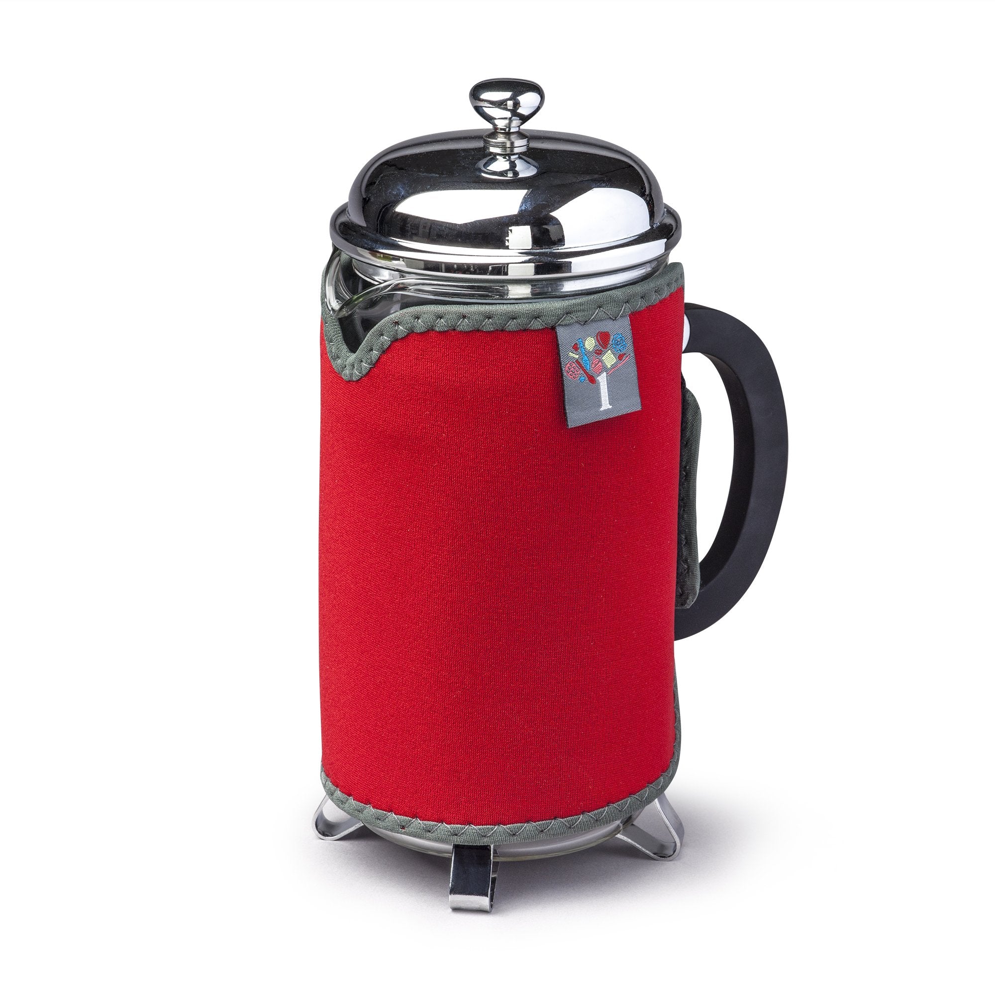 Zeal Insulated Neoprene Jacket for 8 Cup French Press | Red | Keeps Coffee Hotter for Longer 4