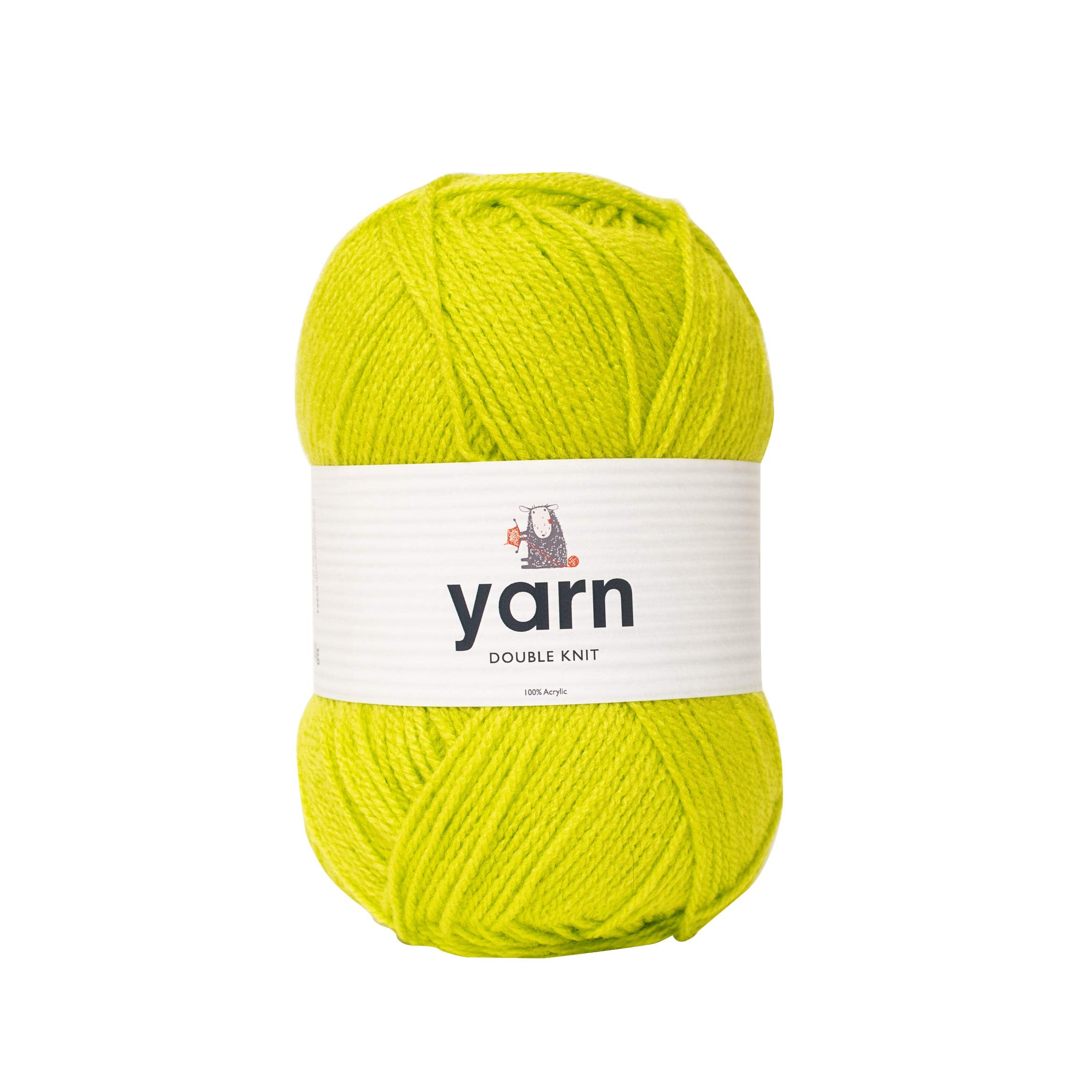 KORBOND DK Bright Green Yarn - 100g Acrylic Wool | Double Knit | Hypoallergenic | 290m