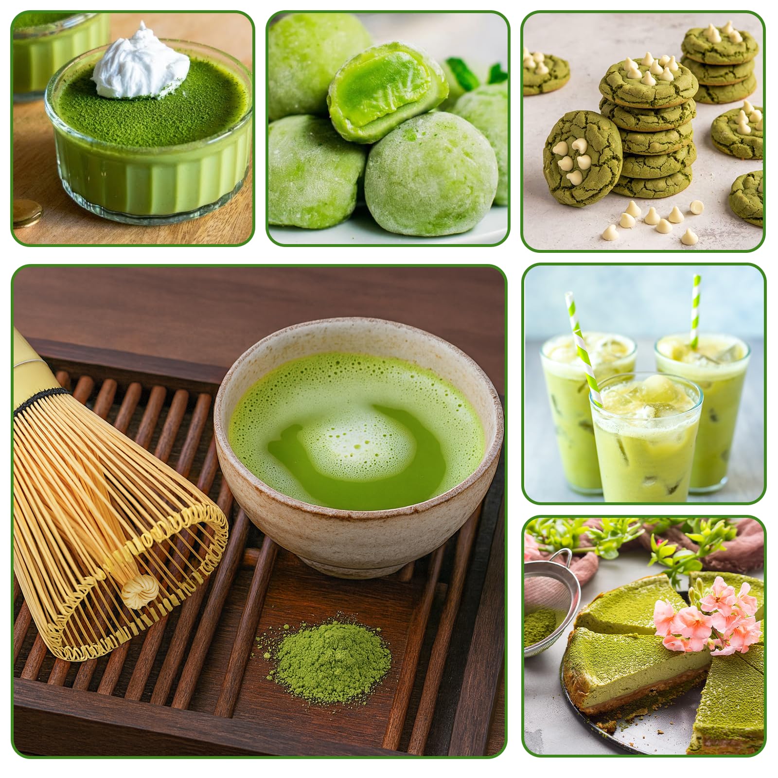 Alyvisun Bamboo Matcha Whisk with 76 Prongs - Handcrafted Chasen for Smooth Foam | Brown 7