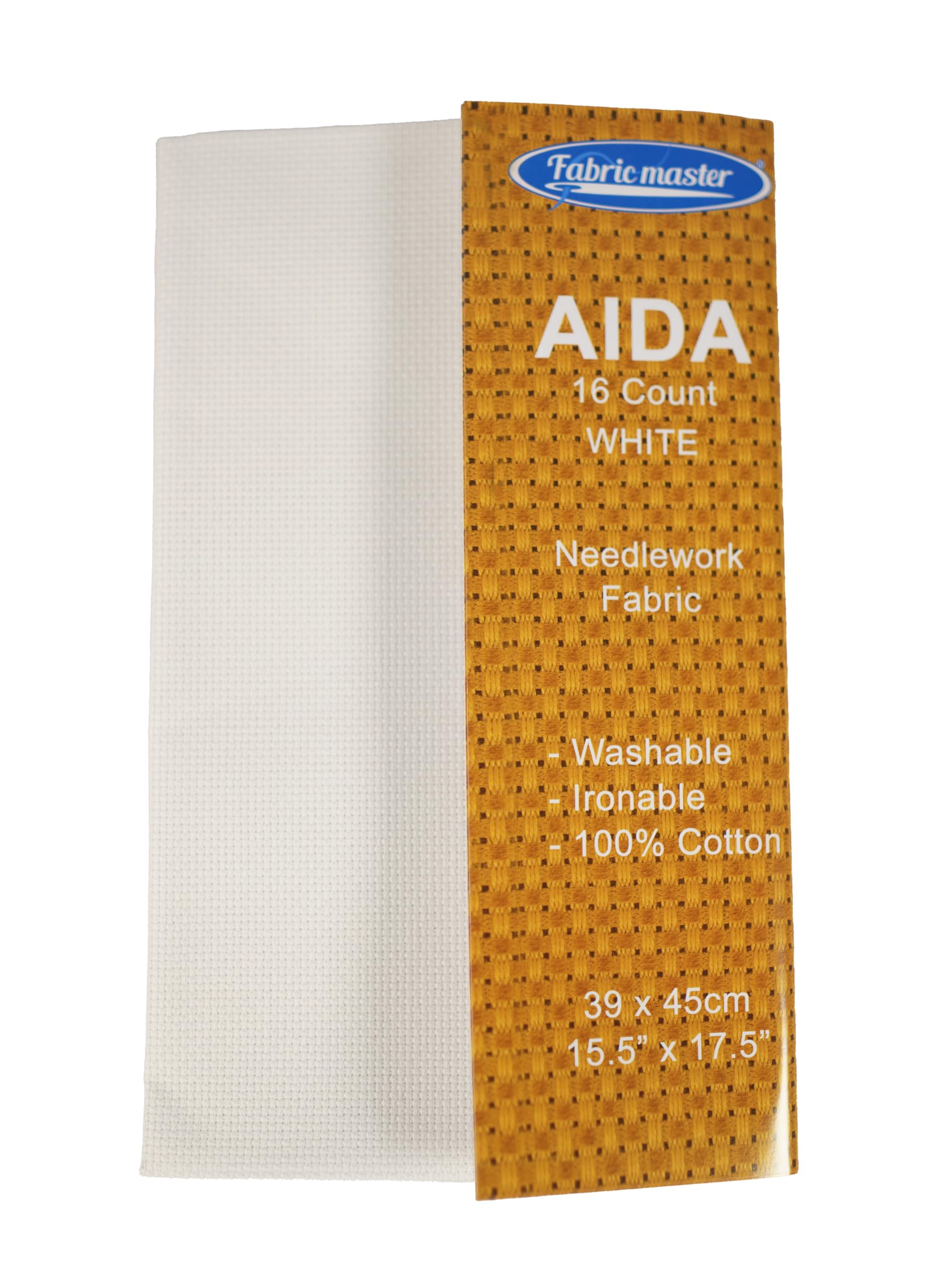 Mouldmaster Aida Cross-Stitch Fabric - 16 Count White | 39 x 45 cm Precut 1
