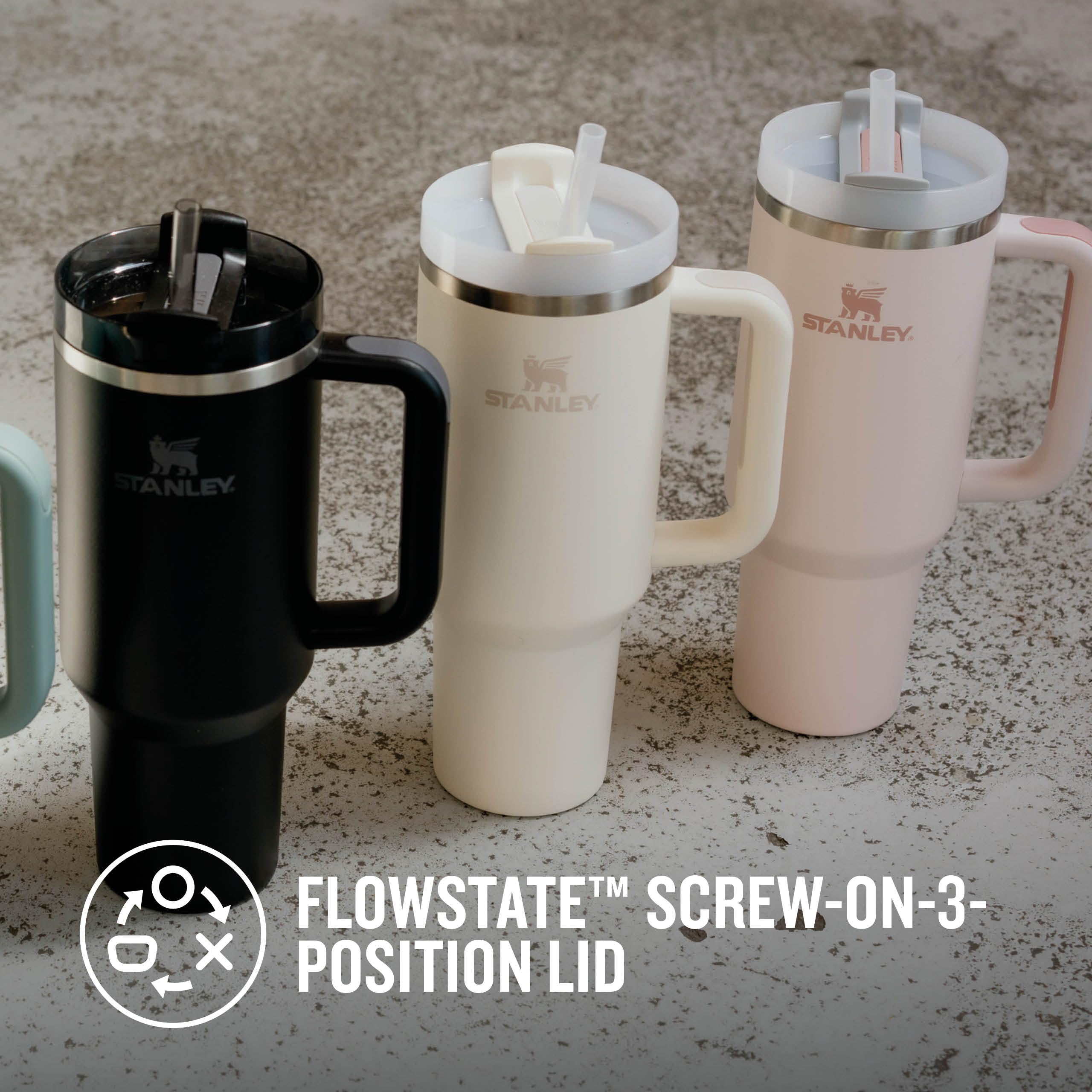 STANLEY 1913 Quencher H2.0 Flowstate Tumbler 1.2L | Cold 11 Hrs, Iced 48 Hrs | Recycled Steel | Cream 6