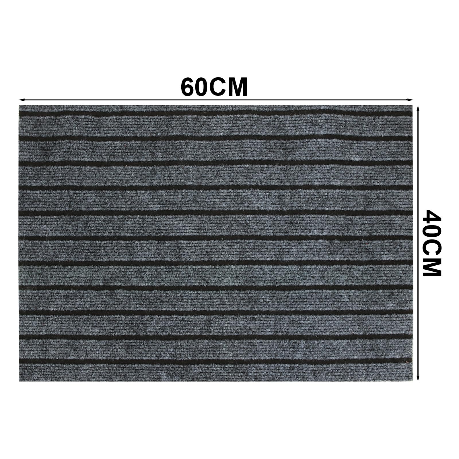 ASelected Indoor/Outdoor Doormat - Heavy Duty, Washable Rubber, 40x60 cm | Grey 3