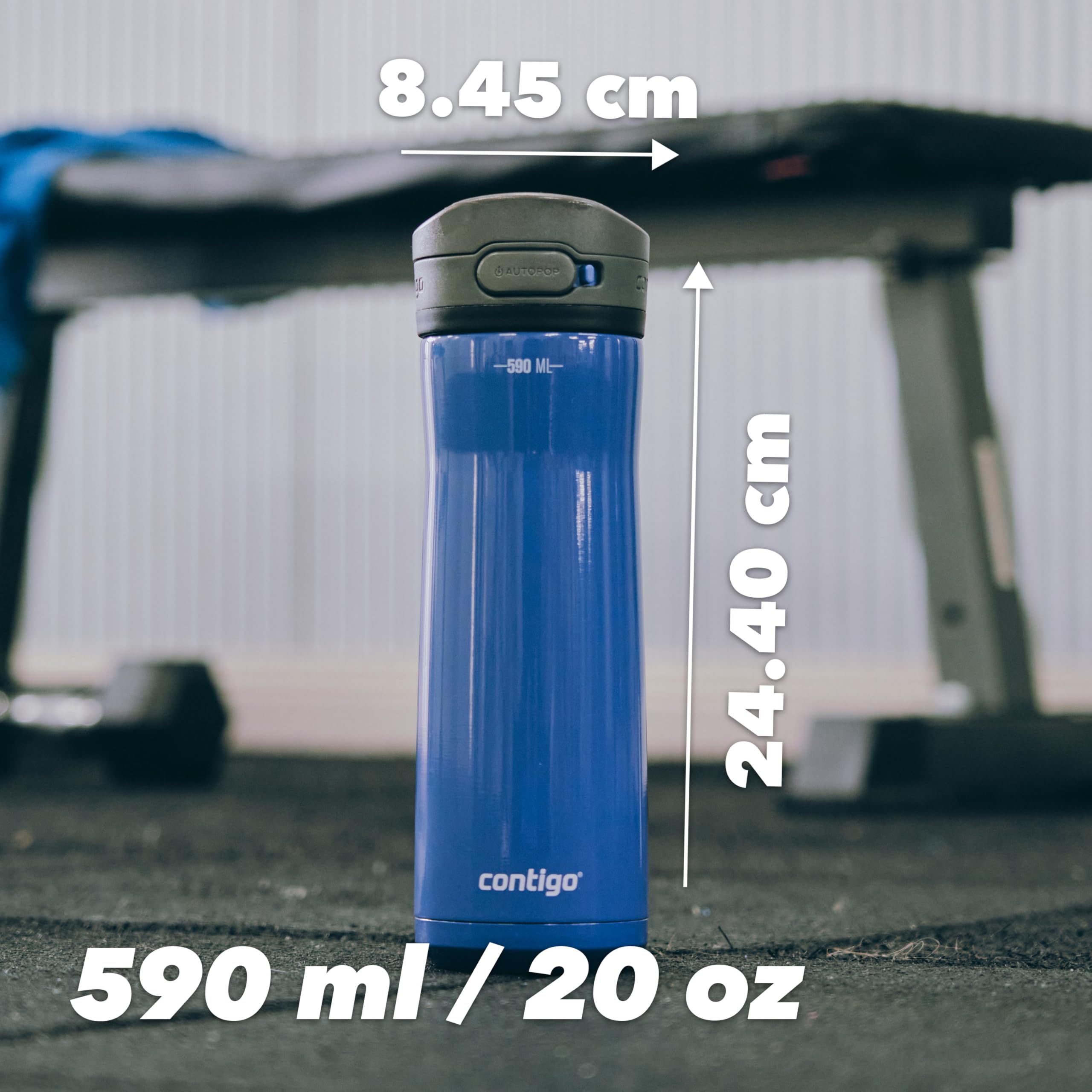 Contigo AUTOPOP Vacuum-Insulated Water Bottle - Leak-Proof | Keeps Cold 24 Hrs | 590 ml 11