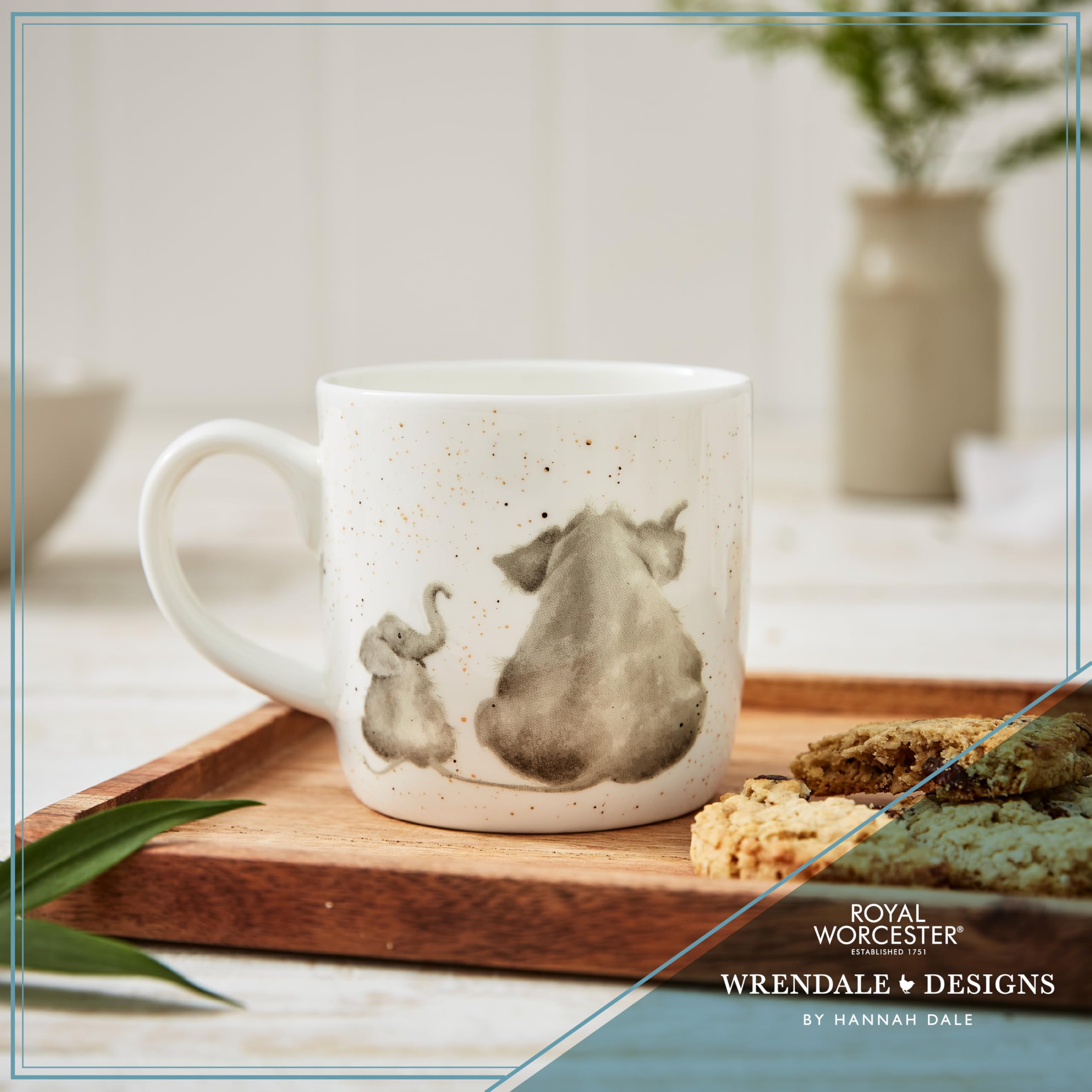 Royal Worcester Wrendale Designs Elephant Mug - Fine Bone China | 310ml | Dishwasher & Microwave Safe 3