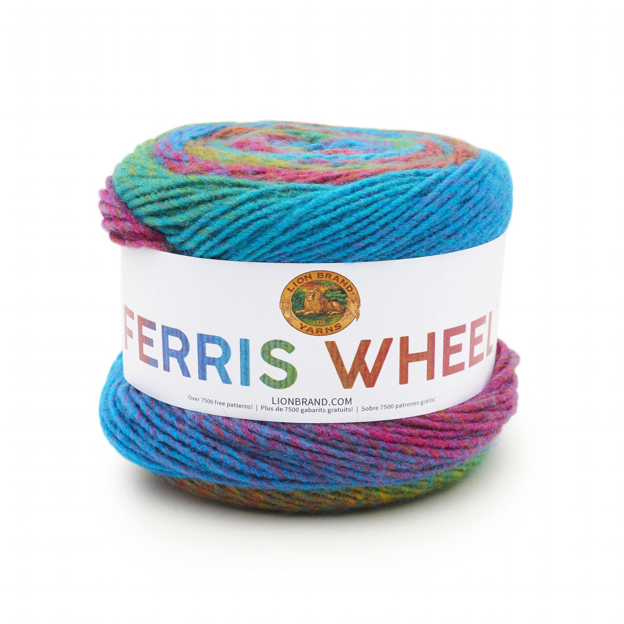 Lion Brand Yarn Ferris Wheel Roving Yarn - 100% Acrylic Worsted Weight | 270 yd/85g Skein 1