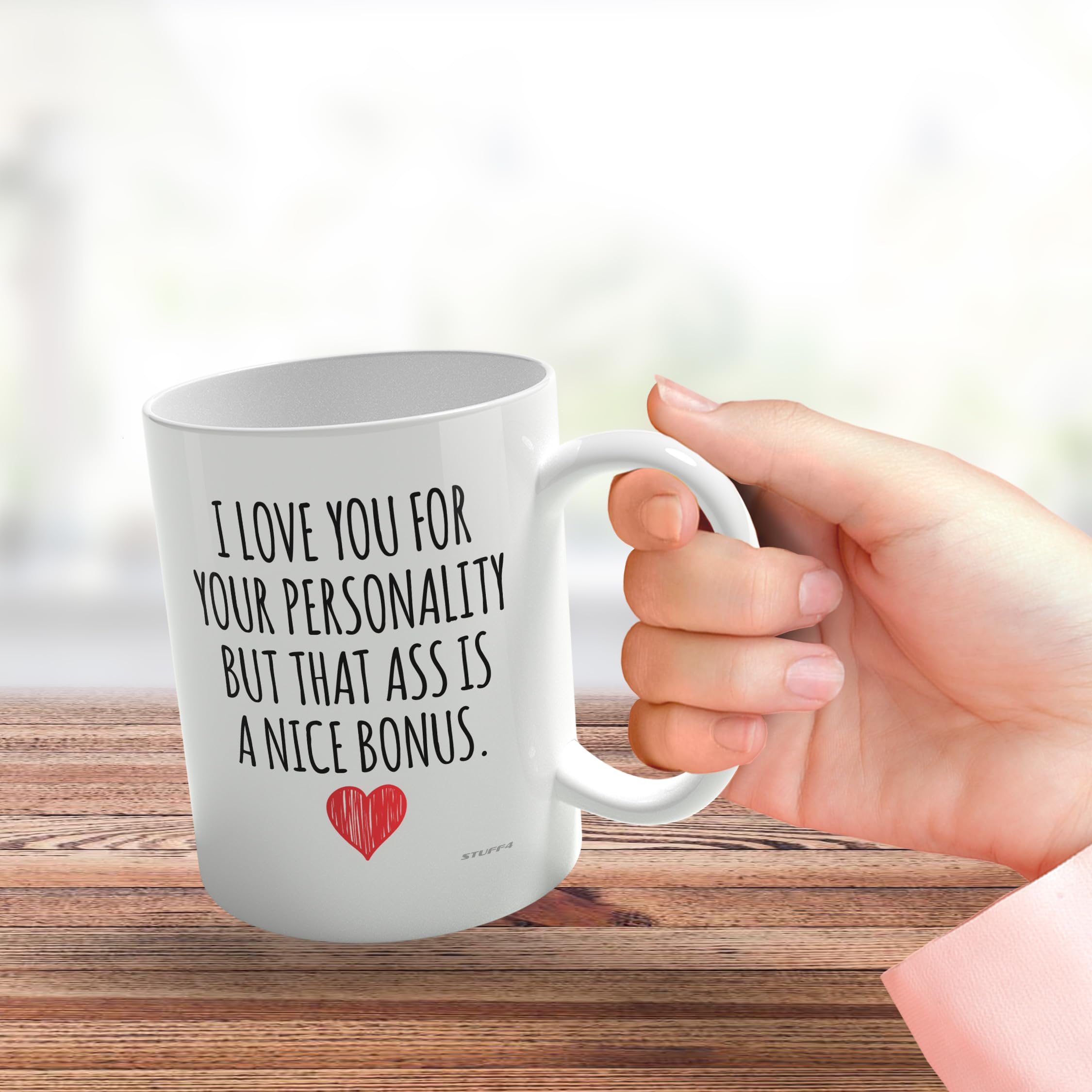 Stuff4 Funny I Love You Ass Bonus Ceramic Coffee Mug | 11oz | Microwave Safe 3