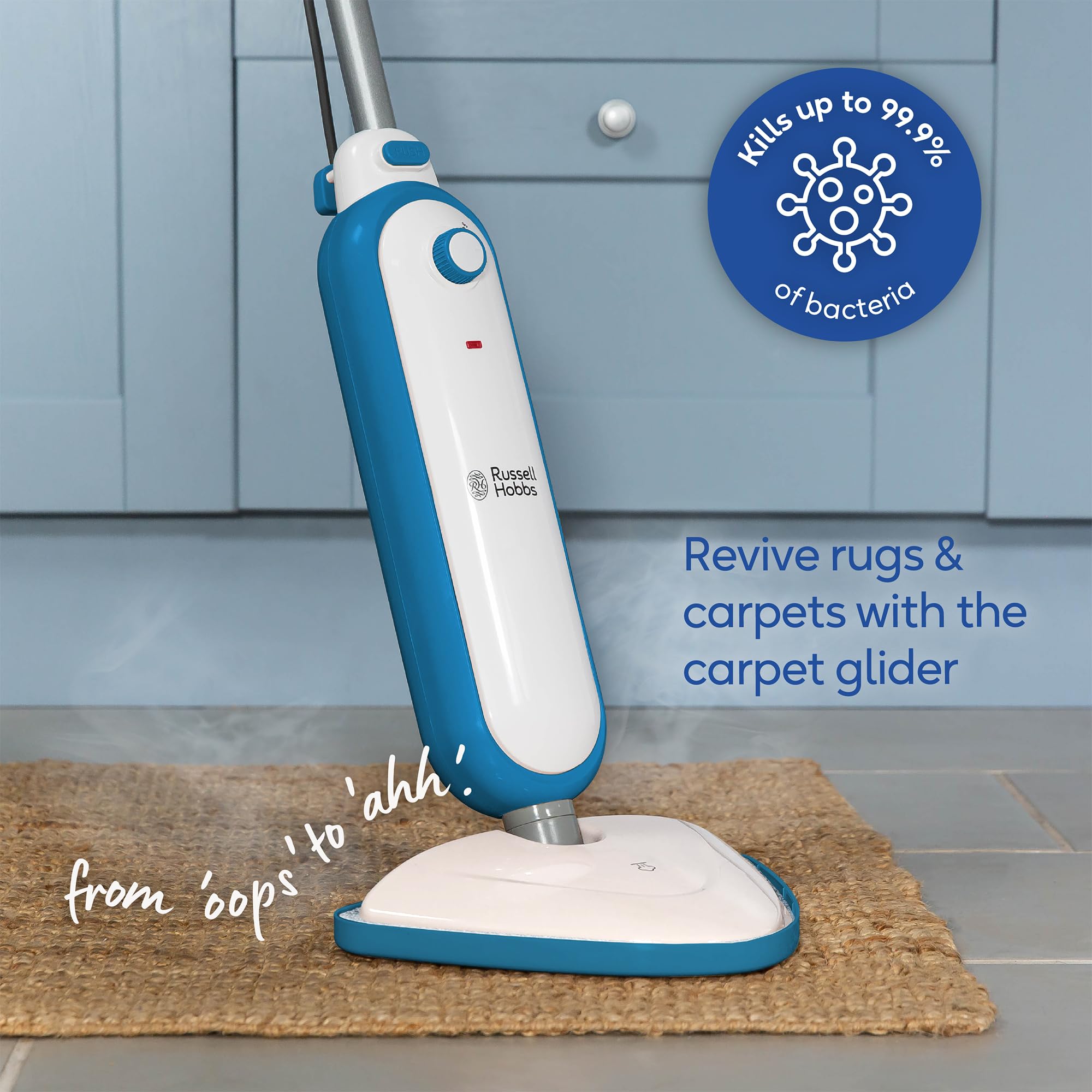 Russell Hobbs Upright Steam Mop - 1.4kW Power | 380ml Tank | Kills 99.9% Bacteria 5