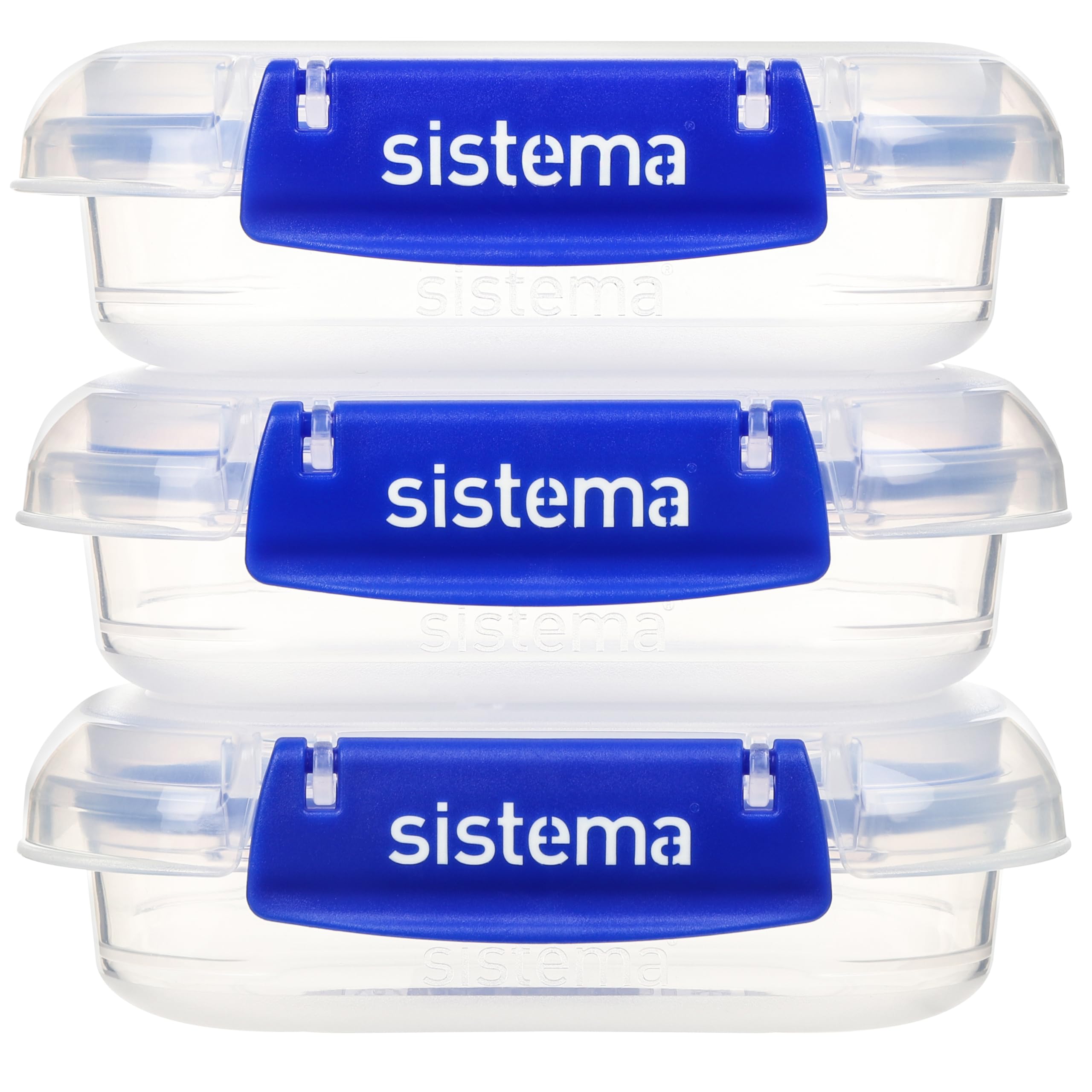 Sistema KLIP IT PLUS Food Storage Containers - 180 ml, 3 Piece Set | Airtight & Leak-Proof | BPA-Free Plastic