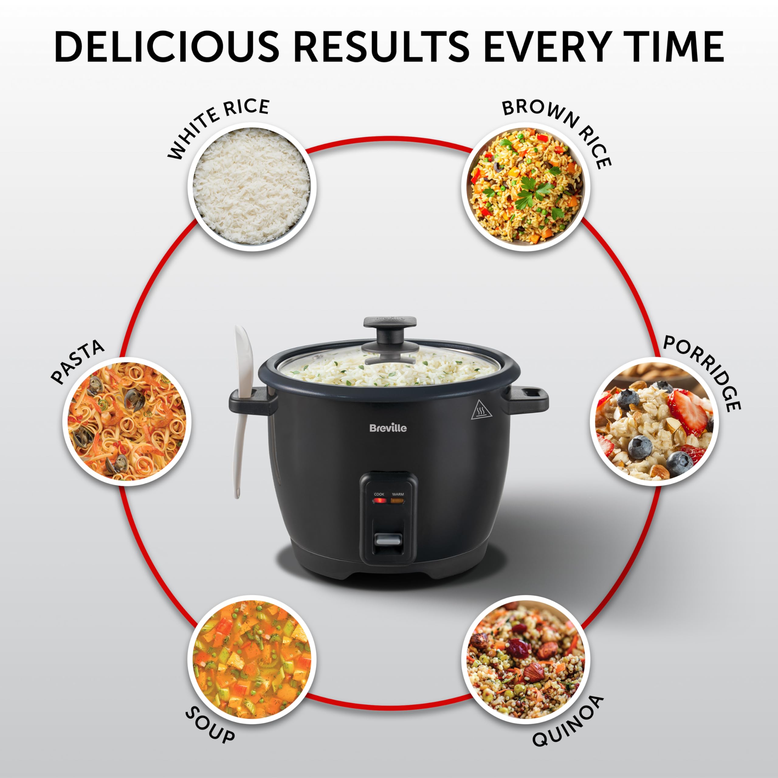 Breville Electric Rice Cooker | 1.8L (10 Cup) Capacity | Serves up to 8 Peo 5