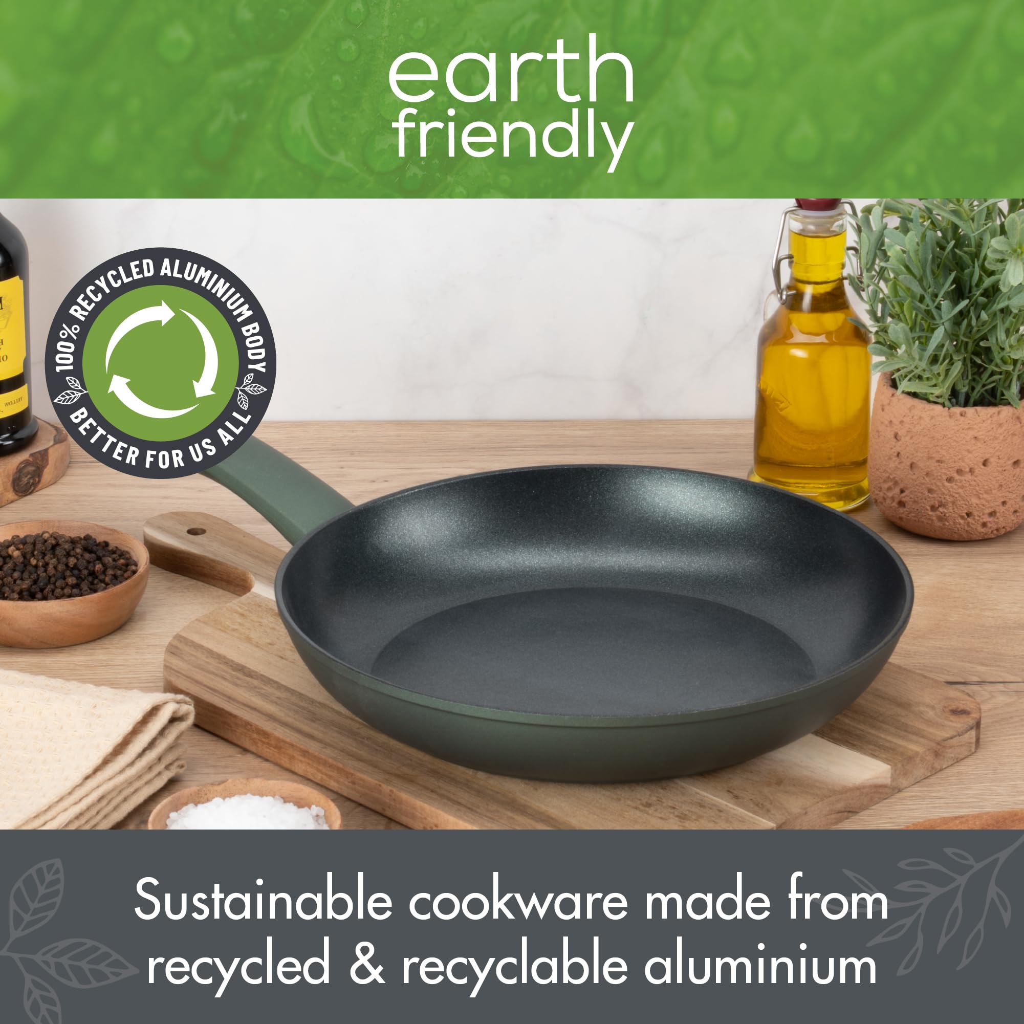 Prestige Earth Friendly Non-Stick Frying Pan - 28cm | Hydraloe Plant-Based Coating | Induction Compatible 6