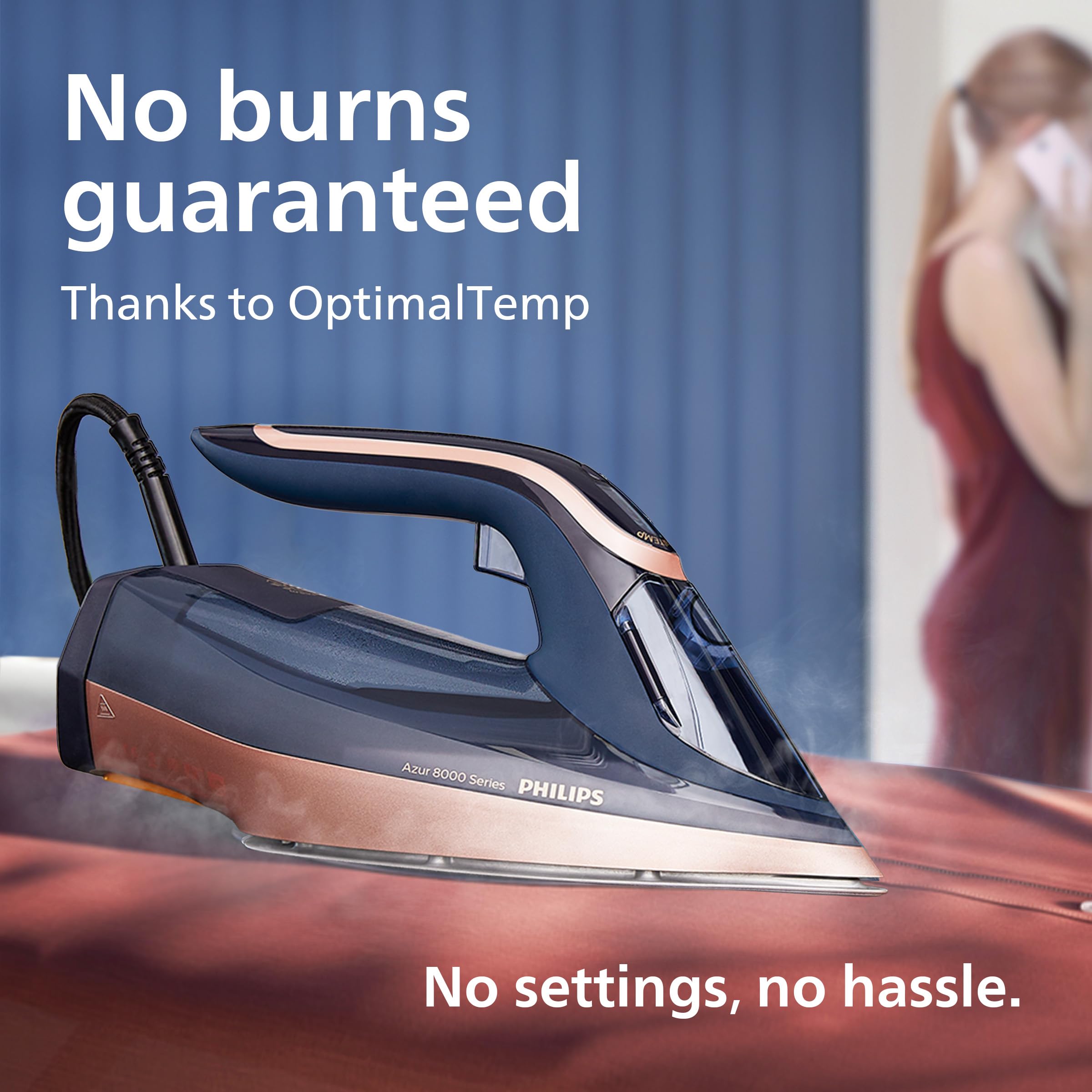 Philips Azur 8000 Steam Iron - 3000W Power, 260g Steam Boost, 85g/min Continuous Steam 4