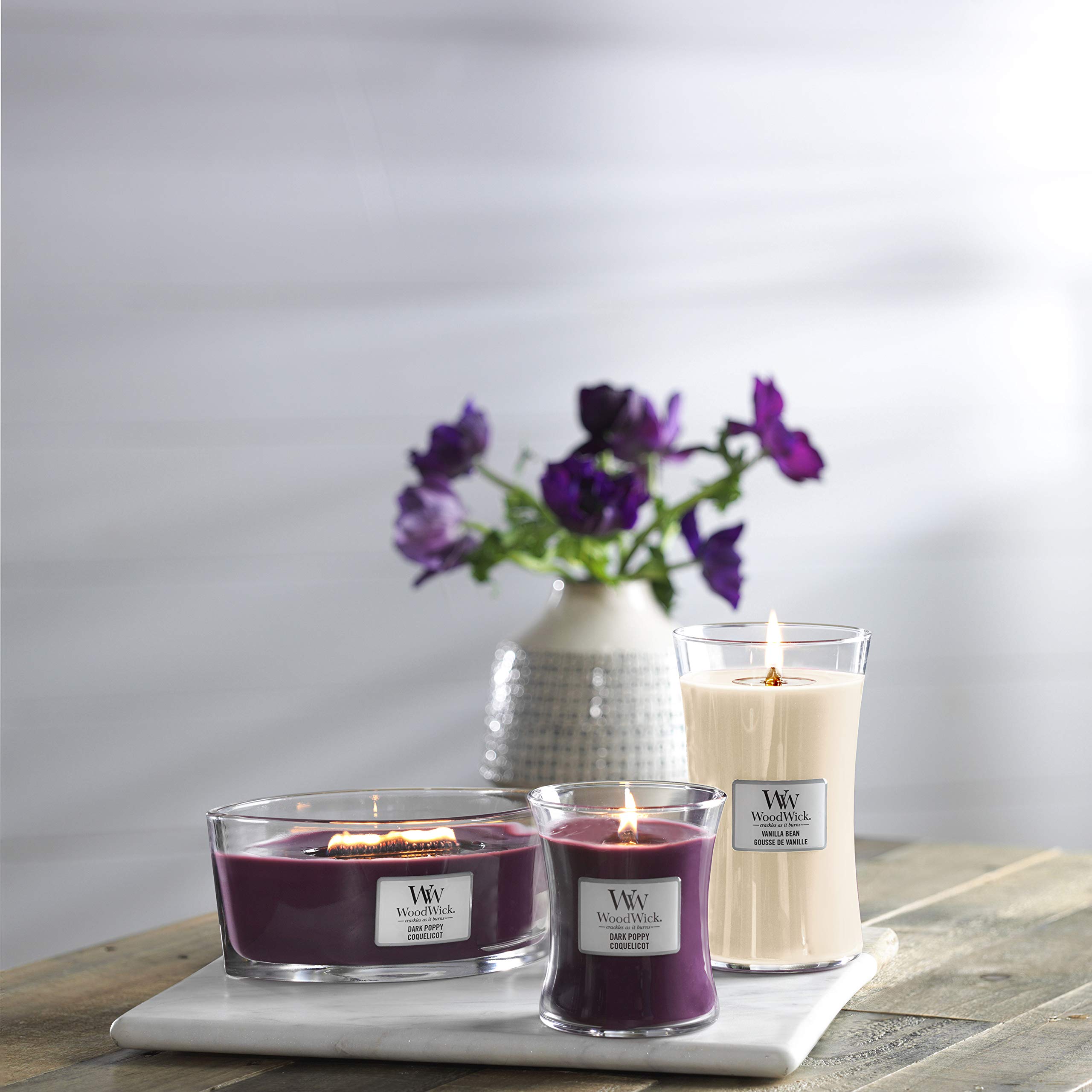 Woodwick Large Hourglass Scented Candle - Vanilla Bean Scent | Crackling Wick | Up to 130 Hours Burn Time 6
