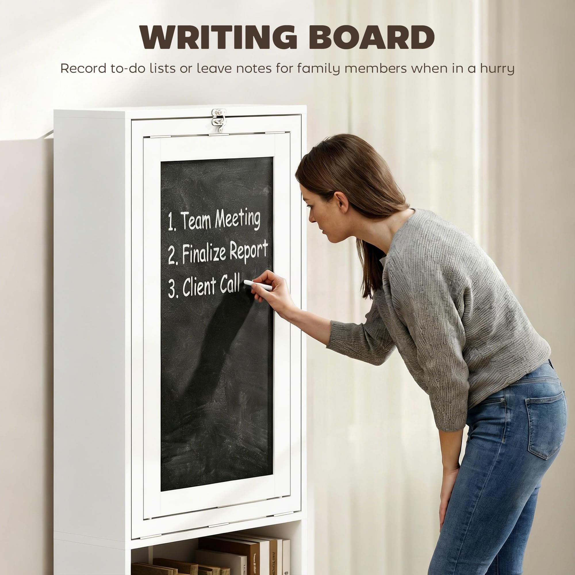 HOMCOM Wall Mounted Computer Desk - Space Saving Folding Study Table with Bookshelf | White | 98W cm 6