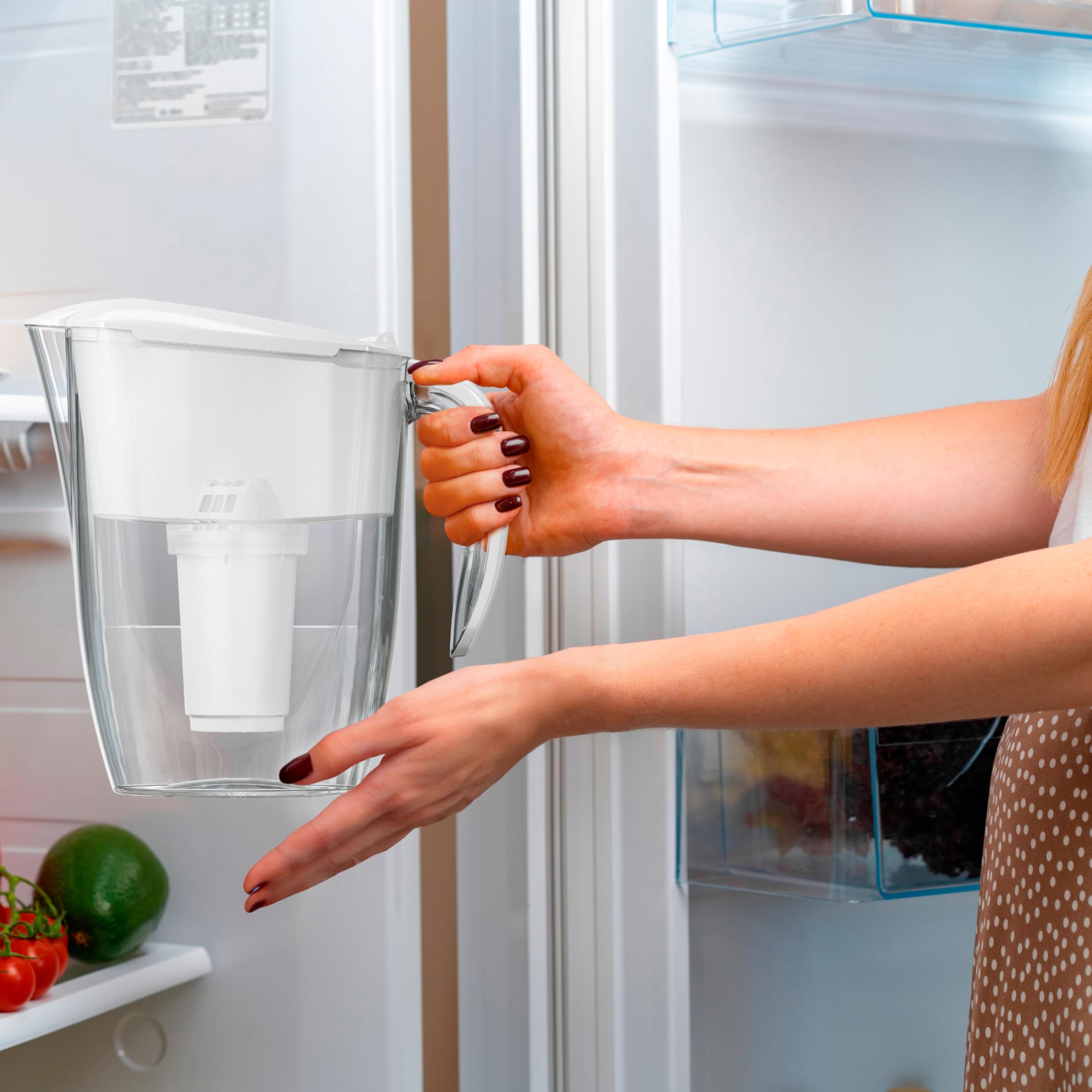 AQUAPHOR Water Filter Jug Smile - 2.9L Capacity, Space-Saving Fridge Door Fit, Lightweight 5