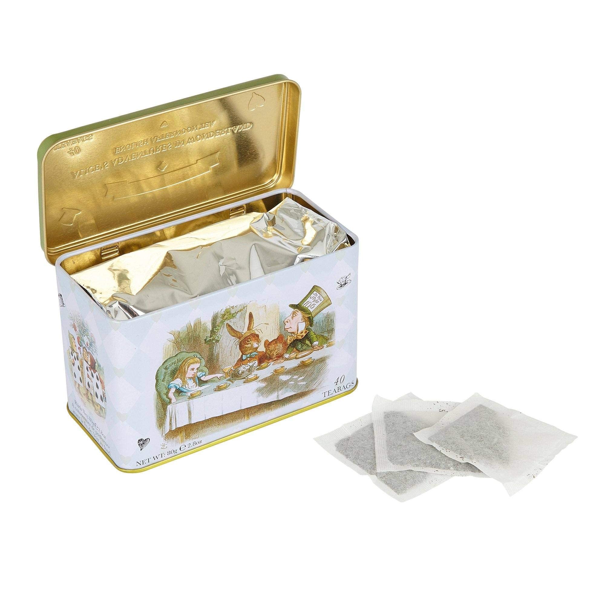 New English Teas Alice in Wonderland Tea Caddy with 40 English Afternoon Teabags | Collectible Tin 3