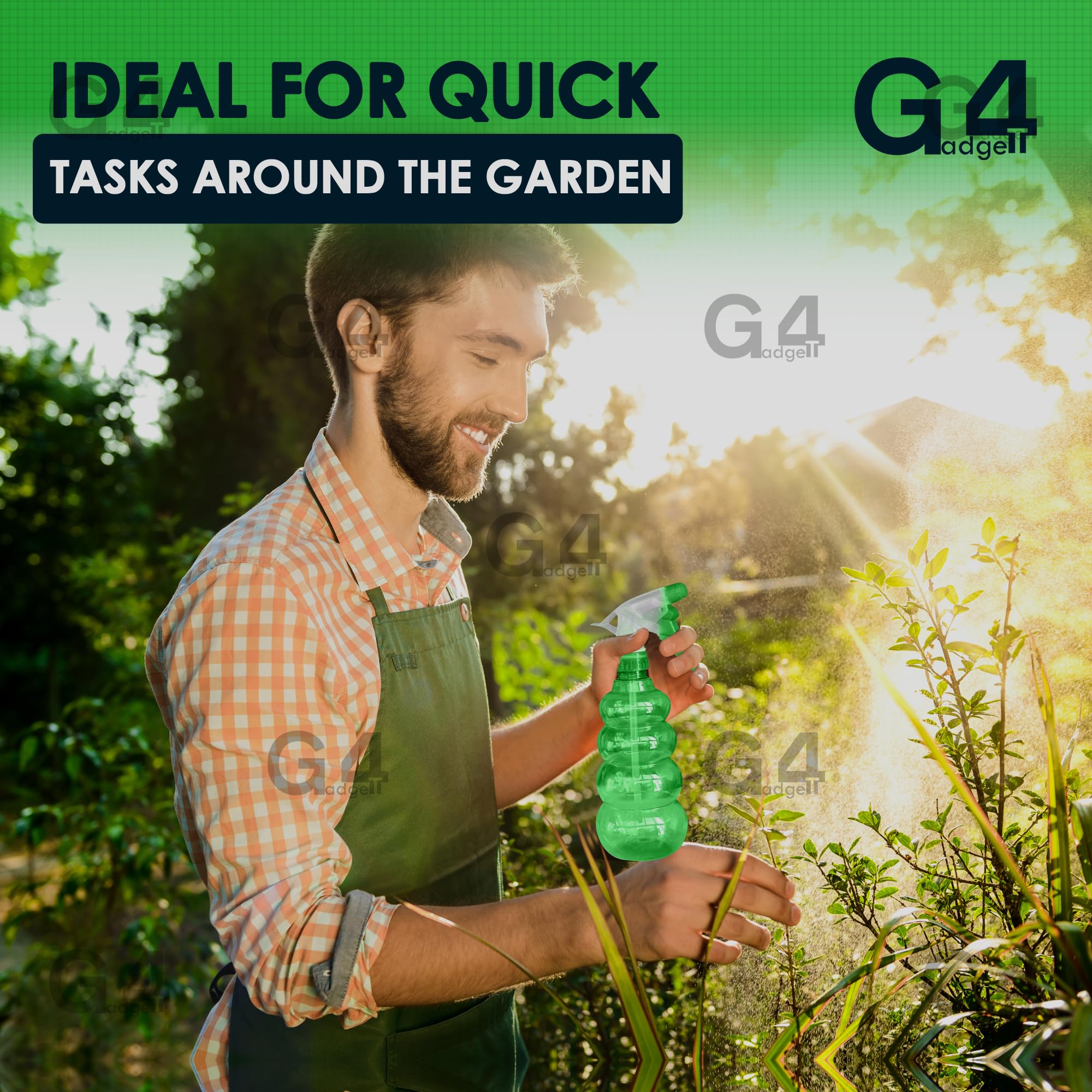 G4GADGET 600ml Spray Bottle - Adjustable Mist/Stream | Leak-Proof Refillable Plastic Bottle 6