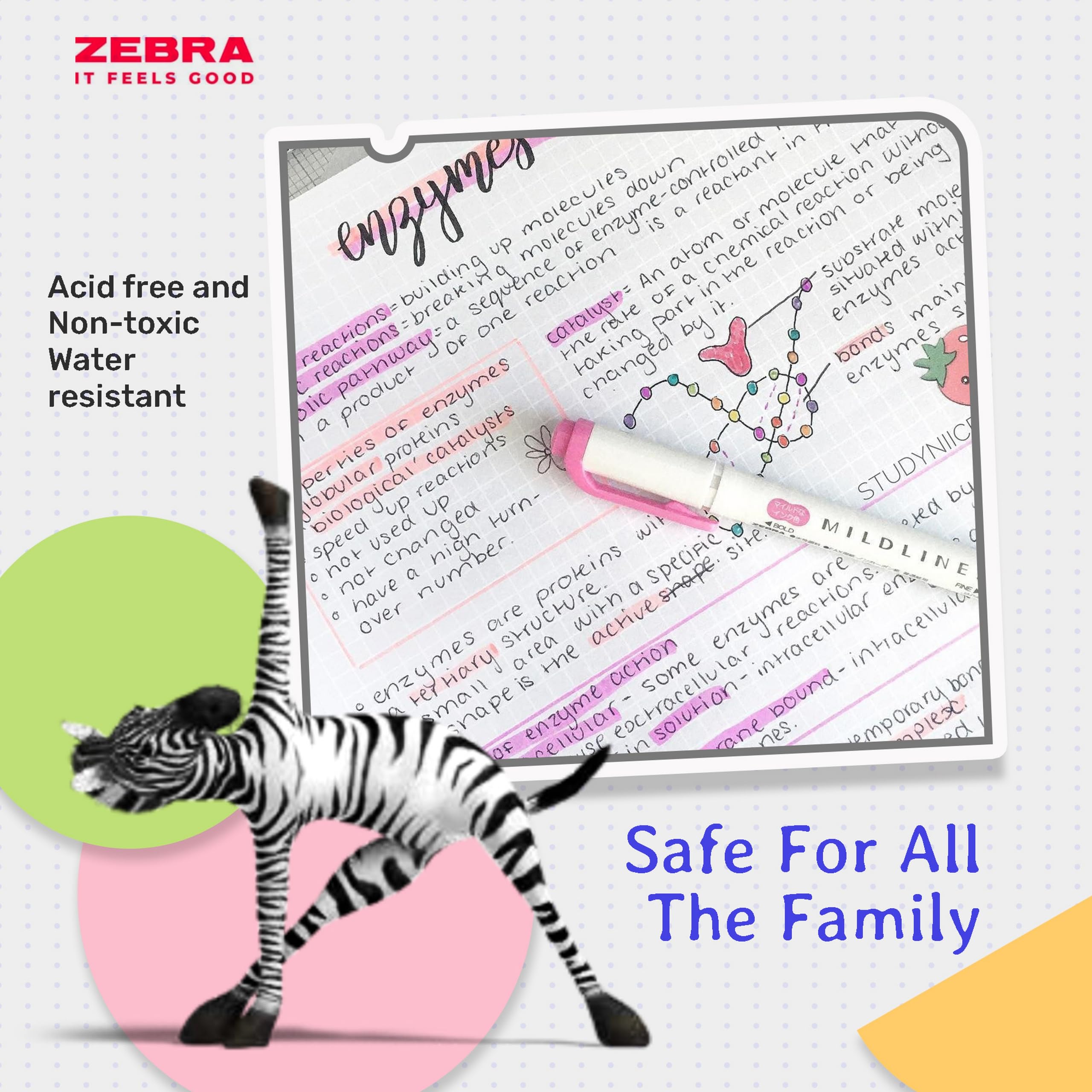 Zebra Pen Mildliner Creative Marker Double Ended Soft Mild Color | 15 Pack | Dual Tip 5