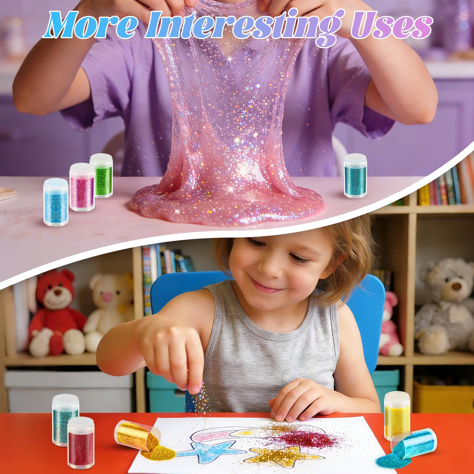 MOXYOY Fine Glitter Powder - 32 Vibrant Colours for Epoxy Resin, Tumblers, and Crafts | Powder Format 4