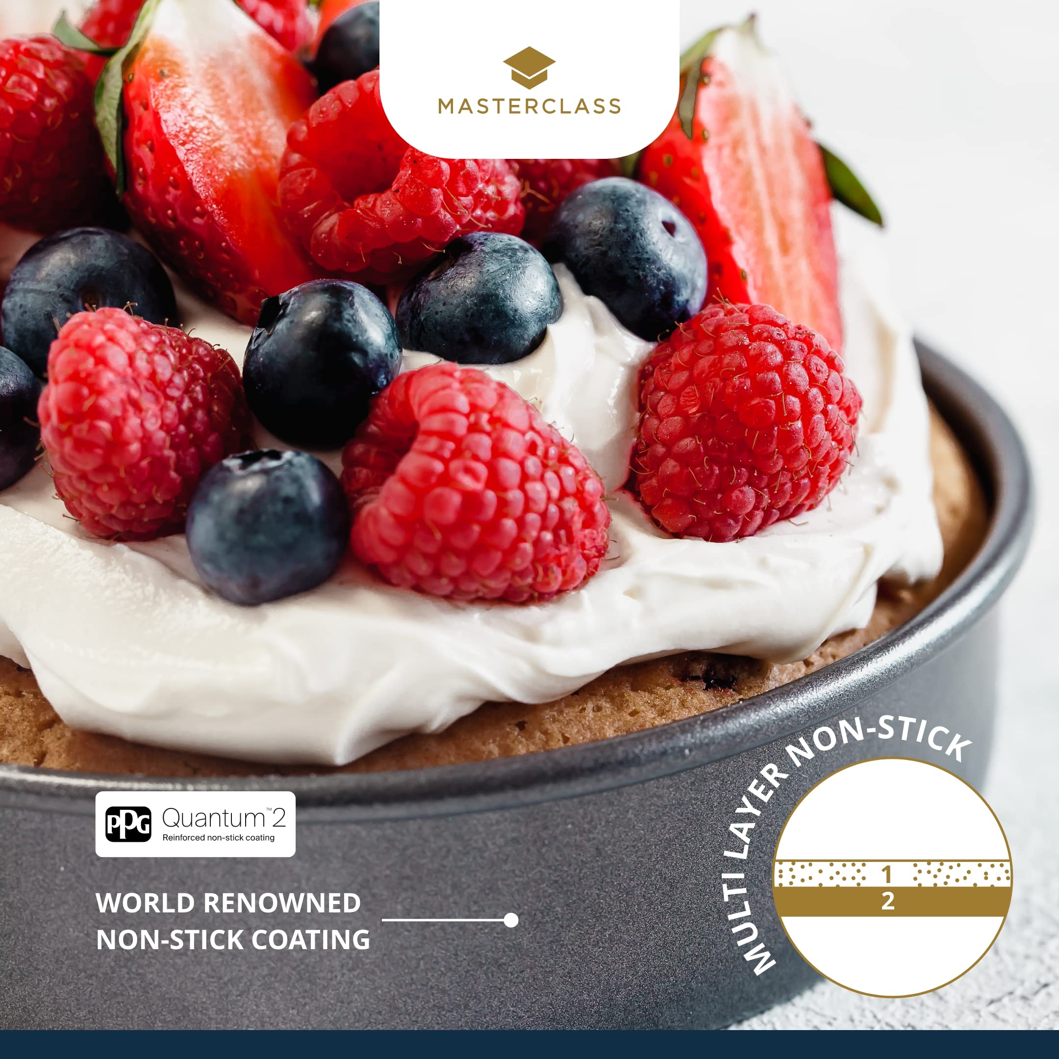 MasterClass KCMCHB48 Deep Round Cake Tin - 15 cm (6 Inch) | Carbon Steel | PFOA Free Non-Stick 5