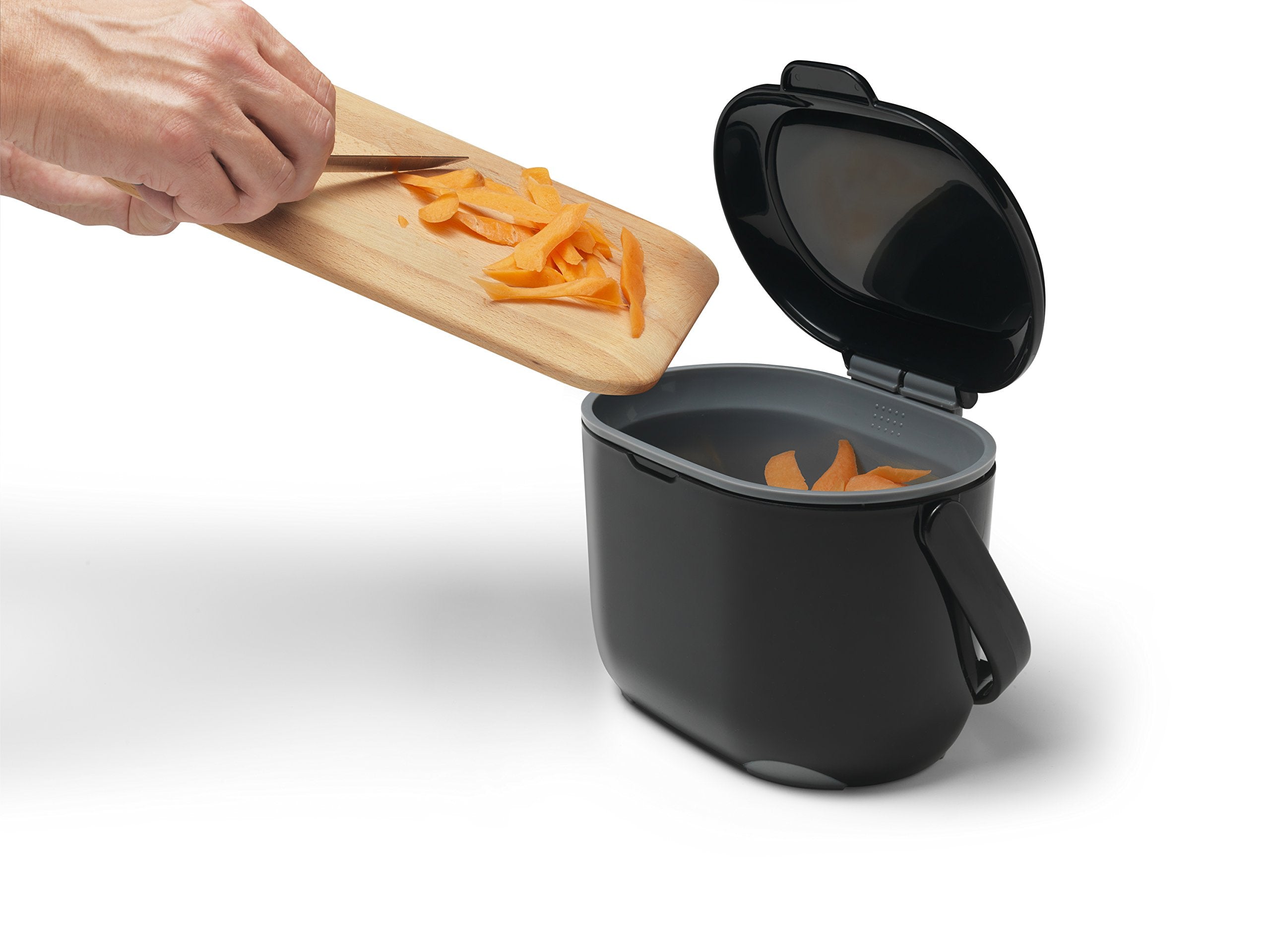 Addis 515630 Kitchen Compost Caddy - 2.5L Capacity | Black/Grey Plastic 4