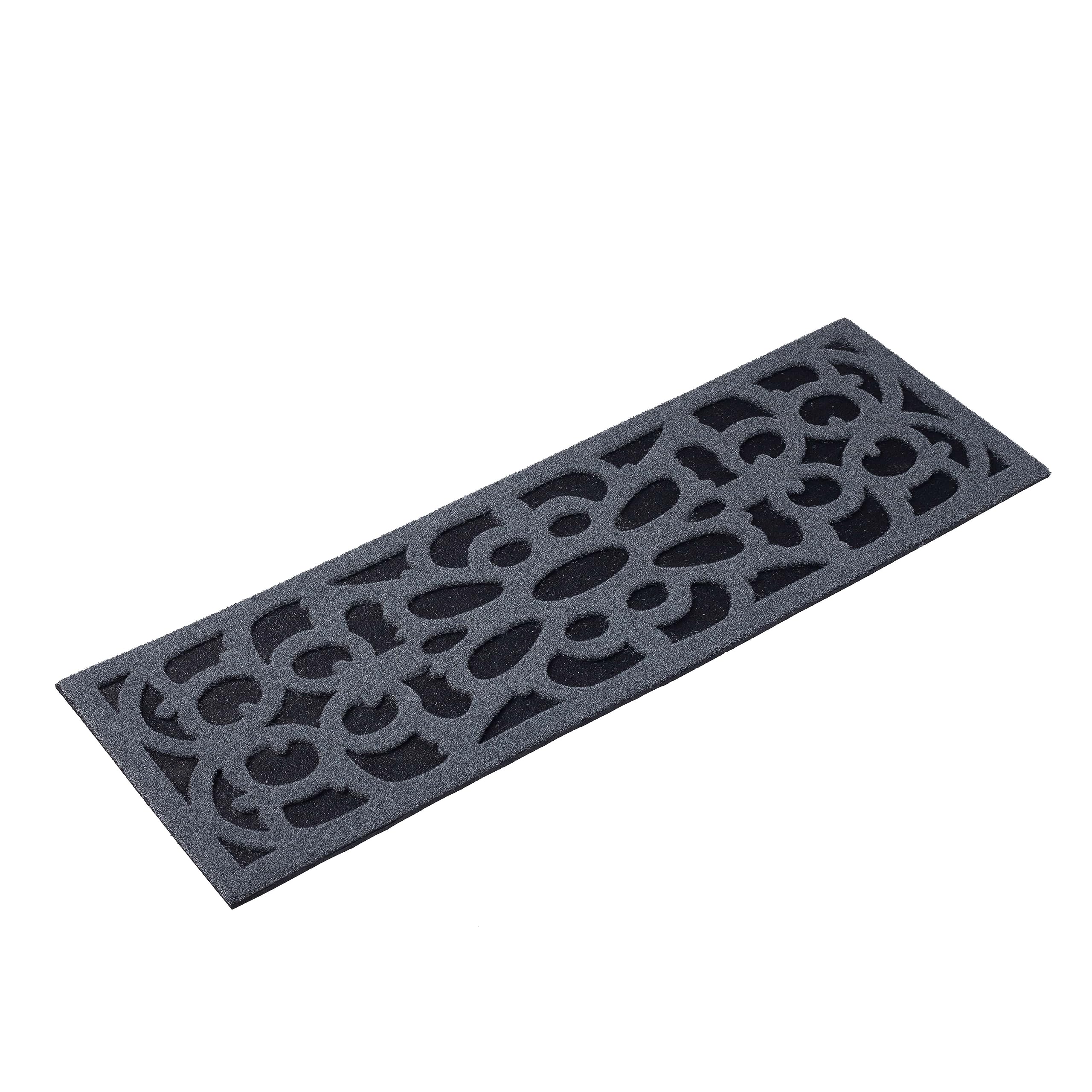 Nicoman Heavy Duty Rubber Doormat - Non-Slip, Eco-Friendly, Wrought Iron Effect | 75 x 25cm Grey 3