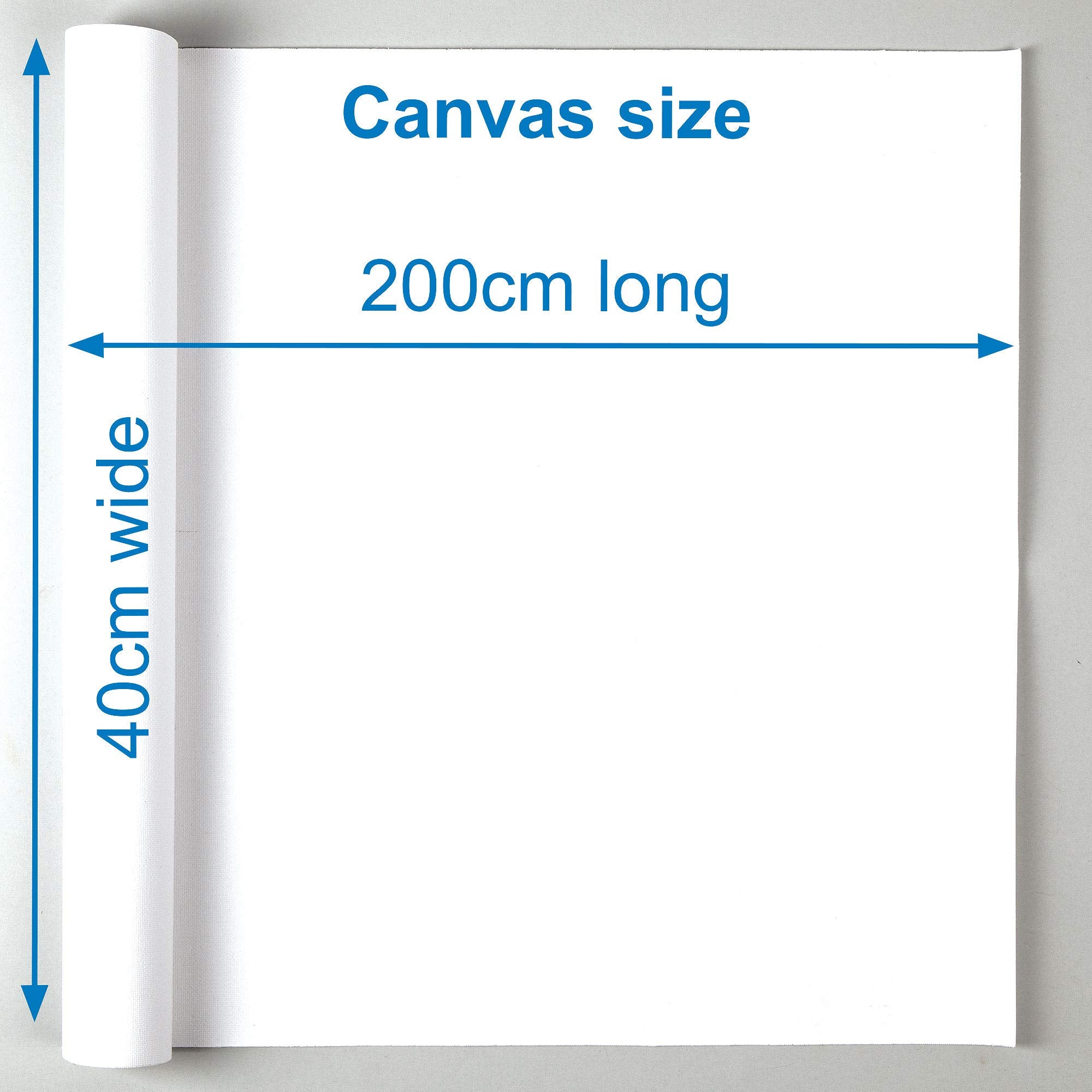 Baker Ross AR498 Blank Canvas Roll for Painting | 200cm x 40cm | White Canvas for Oil, Acrylic, Watercolour 3