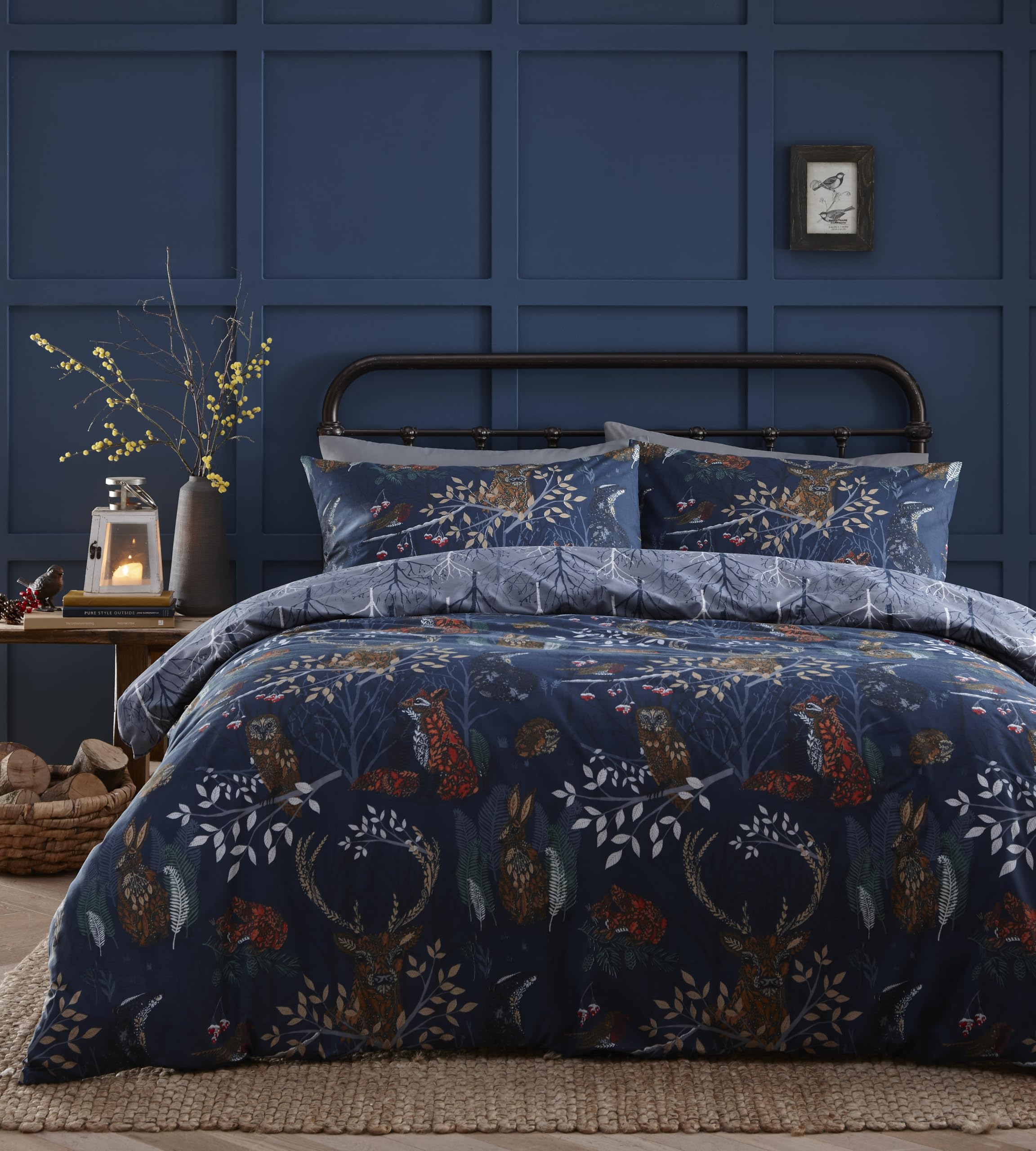 furn. Forest Fauna Reversible Duvet Cover Set | King Size | Polycotton Blend 1